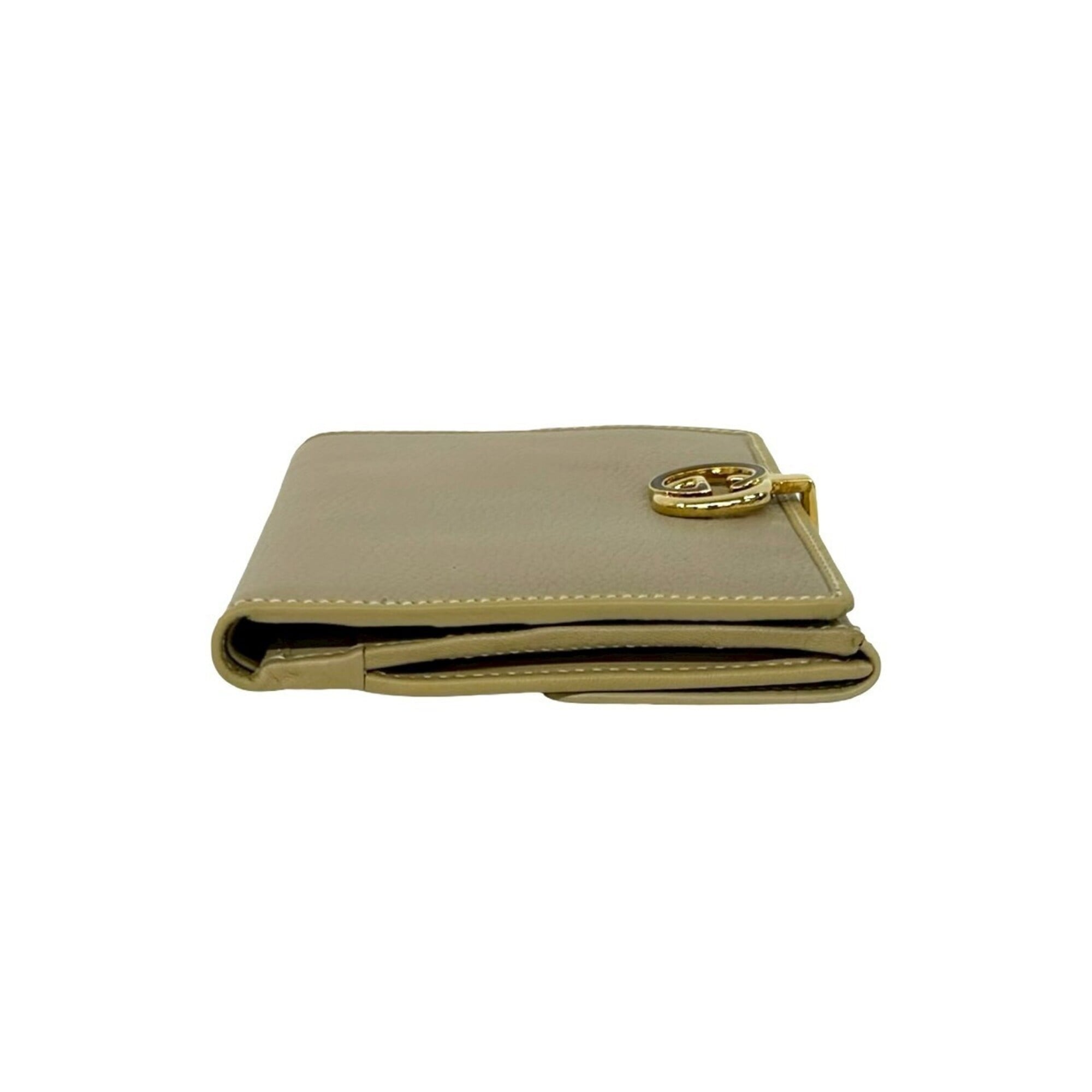 Gucci Beige Leather Wallet (Bi-Fold) (Pre-Owned)