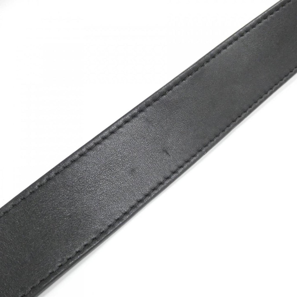 Louis Vuitton Black Leather Messenger Bag Shoulder Bag