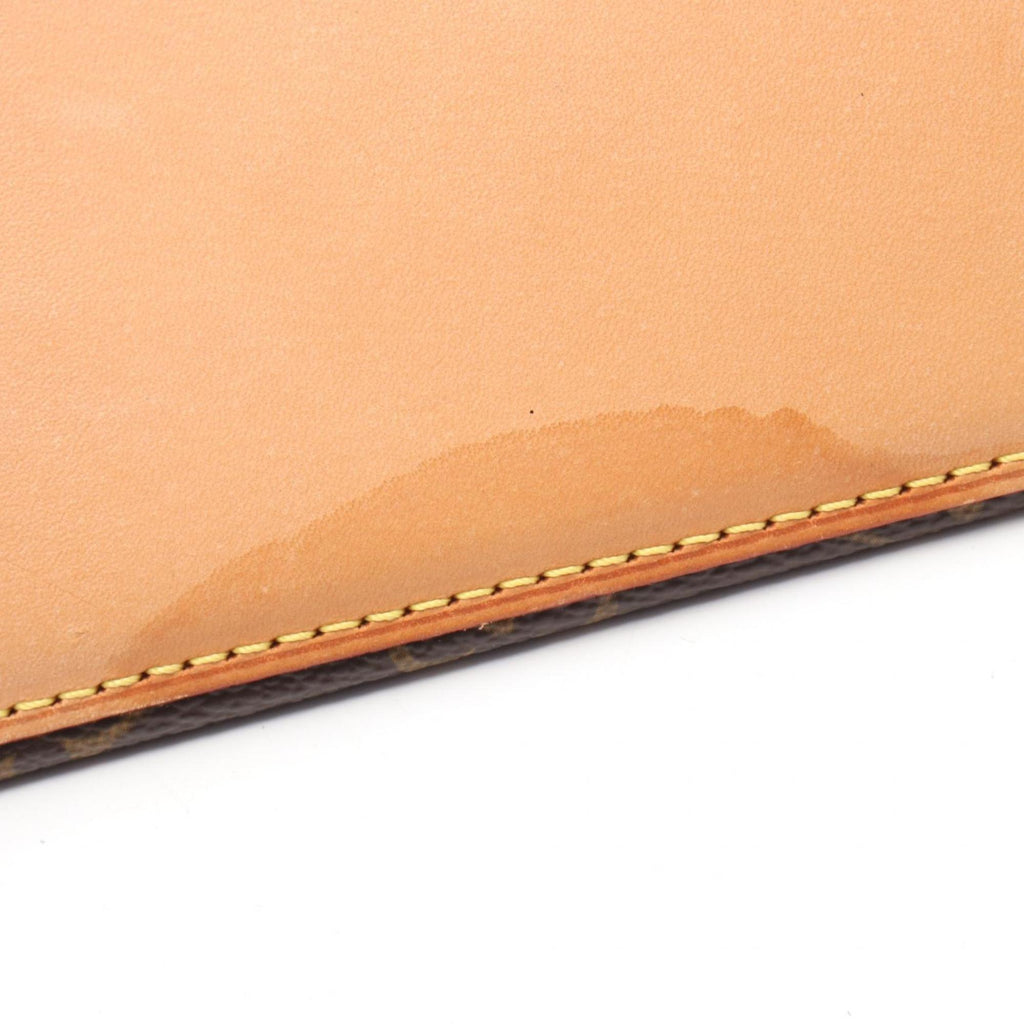 Louis Vuitton Brown Coated Canvas Leather Tote Bag