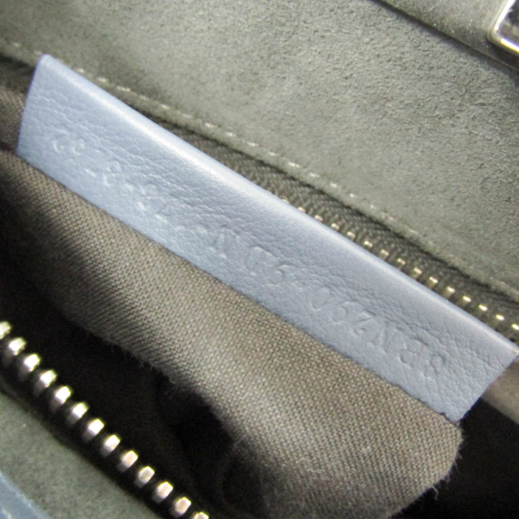 Fendi Peekaboo Blue Leather Handbag Shoulder Bag