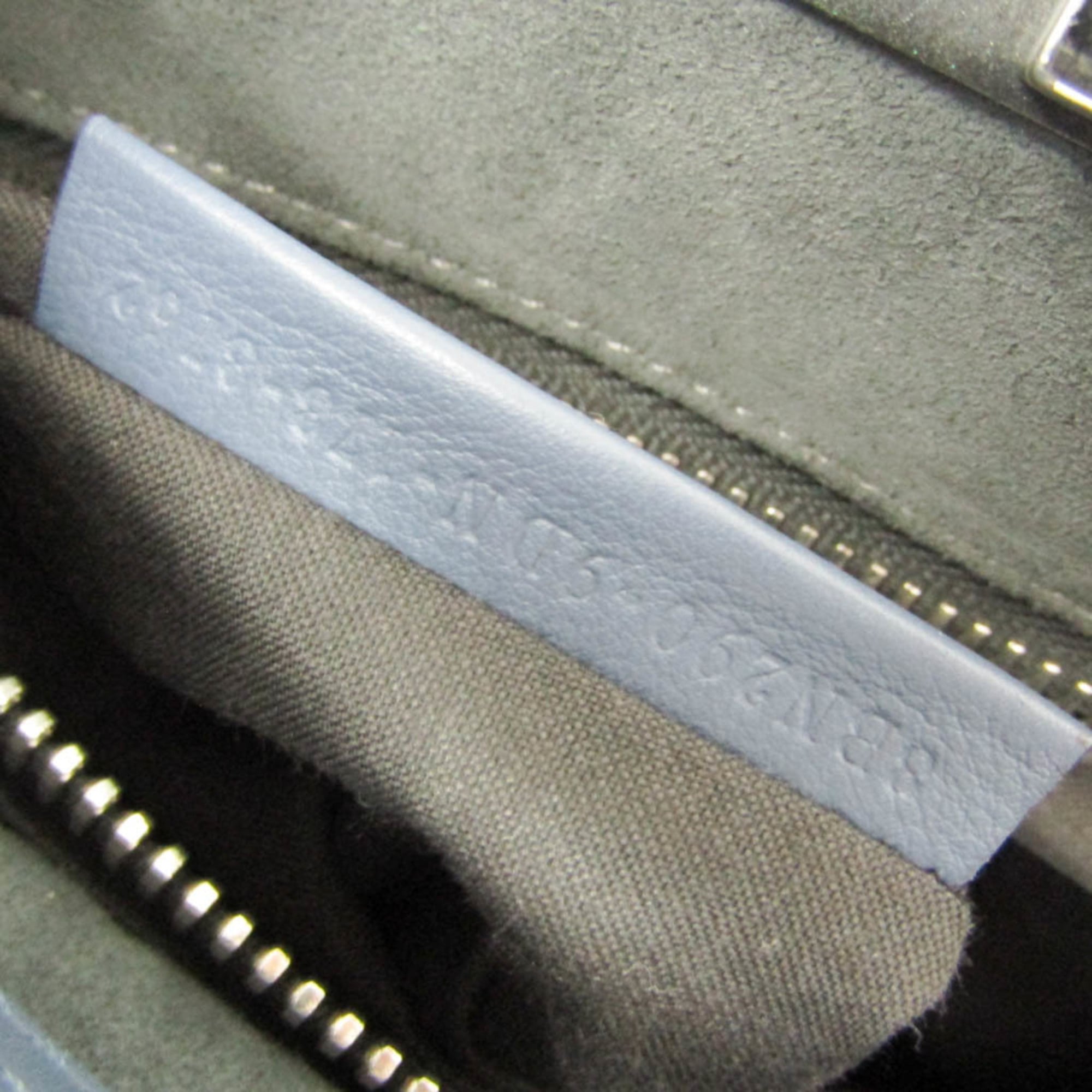 Fendi Peekaboo Blue Leather Handbag Shoulder Bag