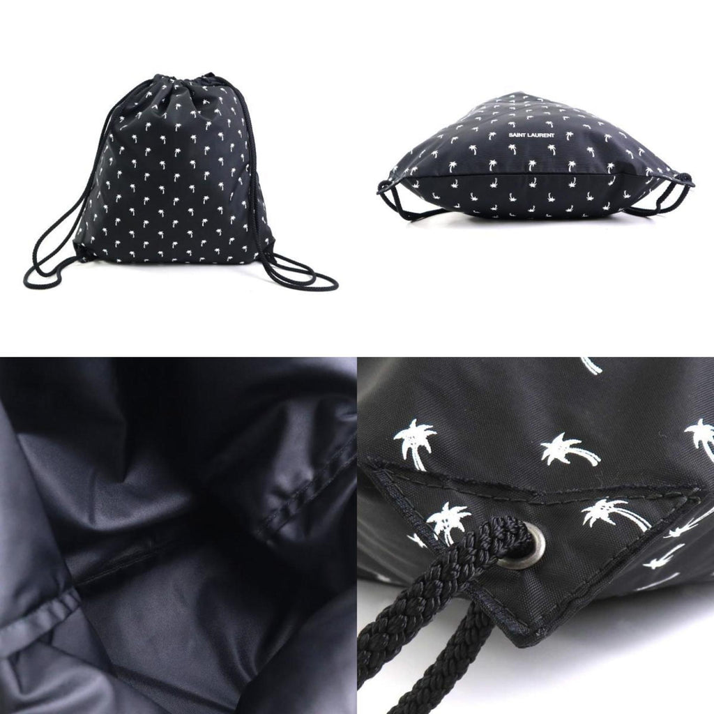 Saint Laurent Black White Nylon Backpack (Pre-Owned)