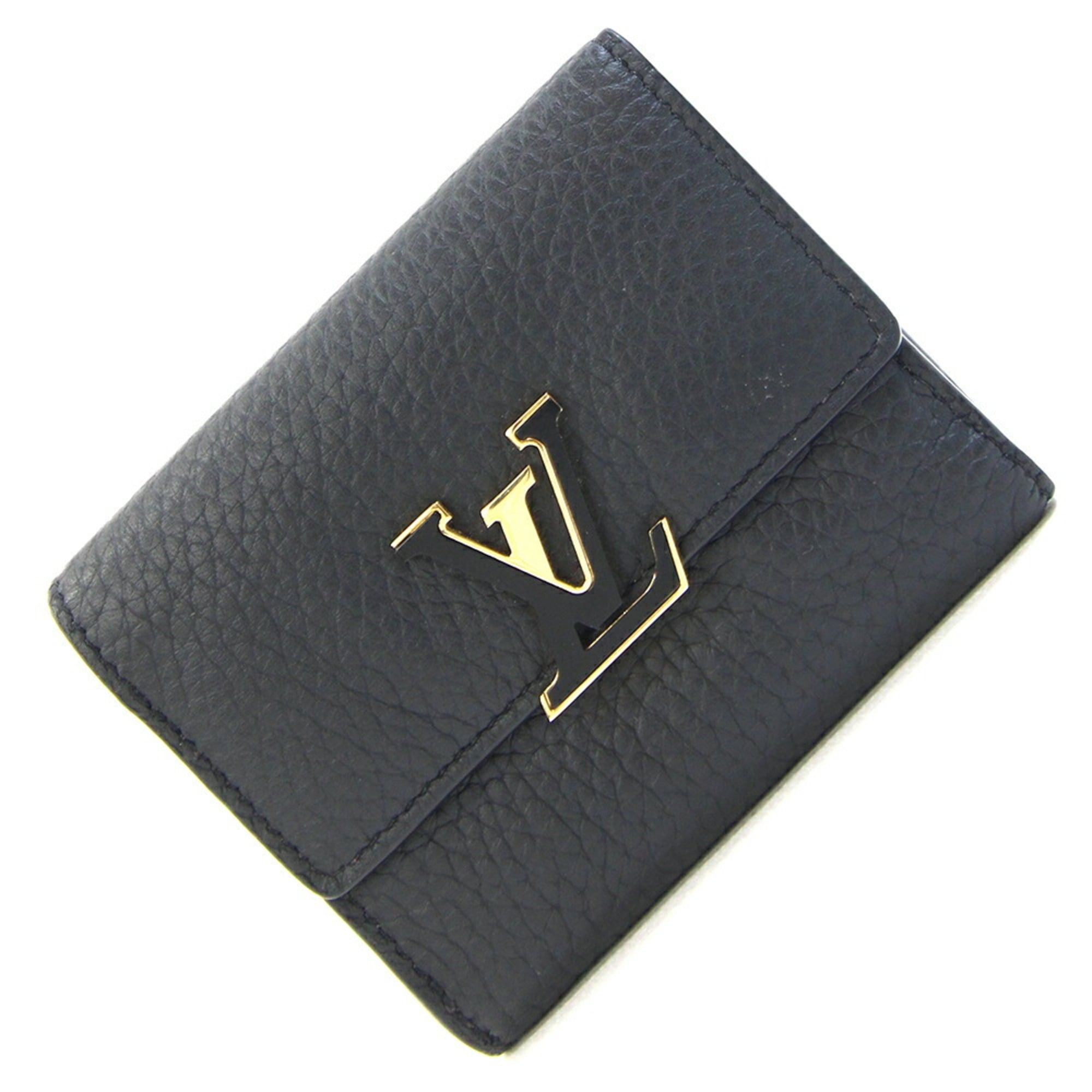 Louis Vuitton Noir Leather Wallet (Tri-Fold)