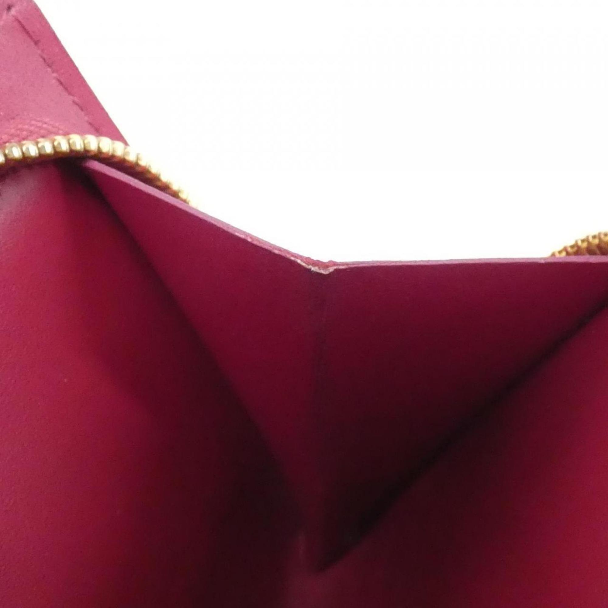 Louis Vuitton Fuchsia Marron Monogram Monogram Coated Canvas Leather Wallet