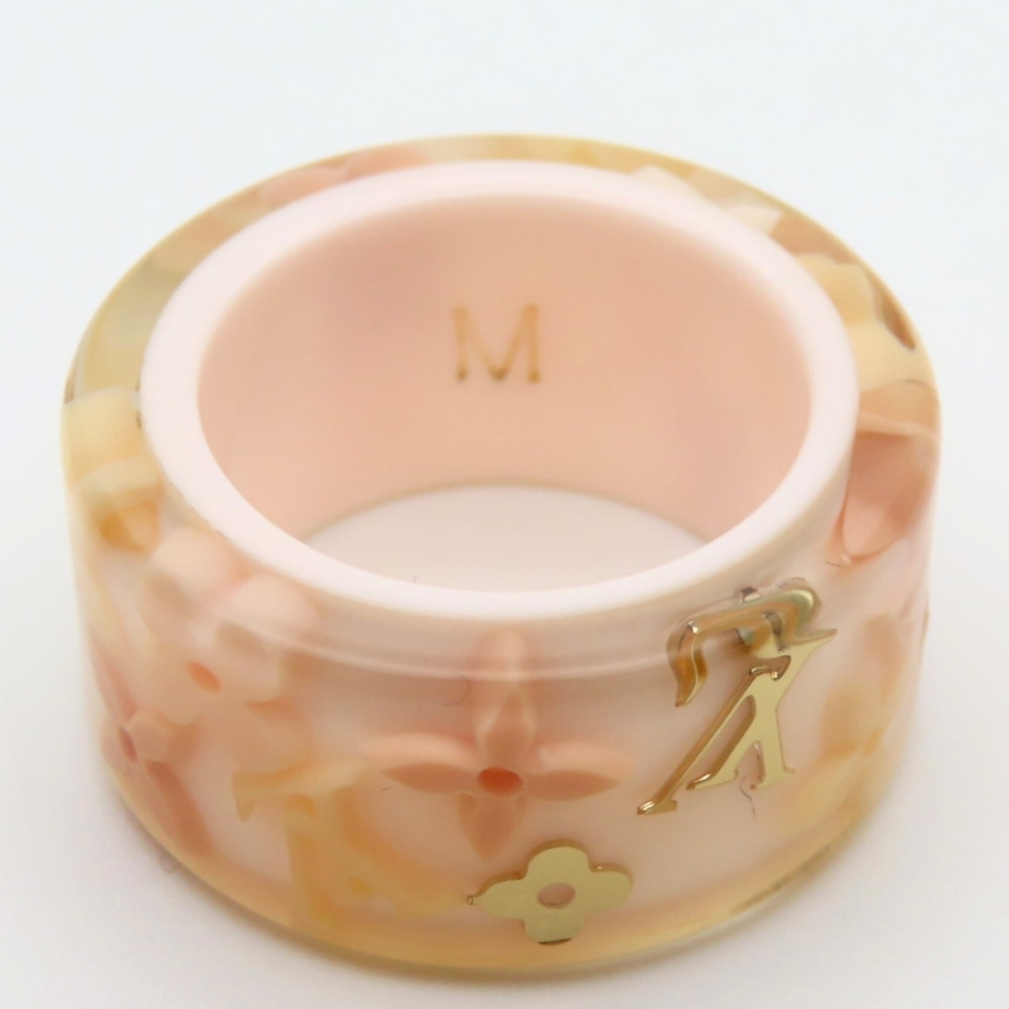 Louis Vuitton Monogram Pink Rose Monogram Resin Band Ring