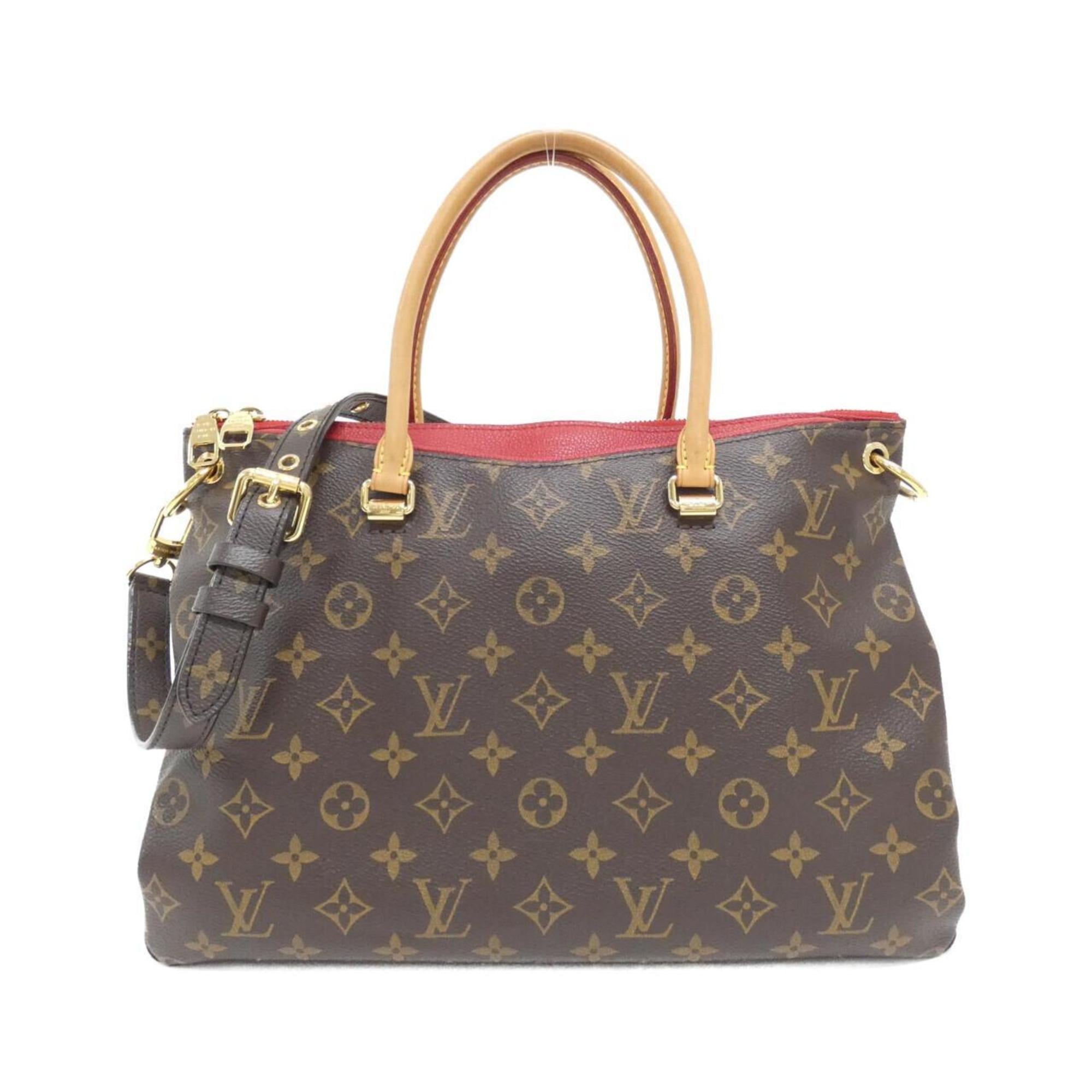 Louis Vuitton Cerise Marron Coated Canvas Handbag