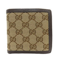 Gucci Brown Canvas Leather Wallet (Bi-Fold) (Pre-Owned)