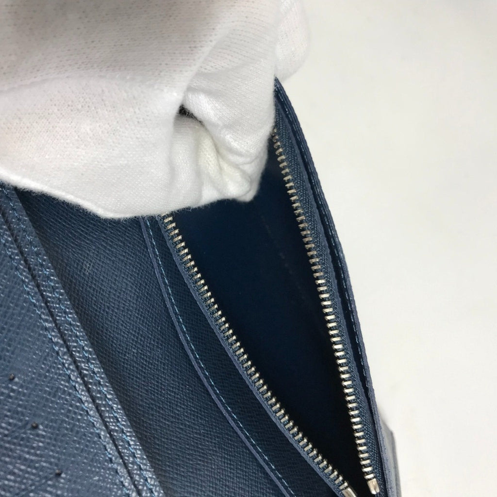 Louis Vuitton Taiga Blue Ocean Taiga Leather Long Wallet