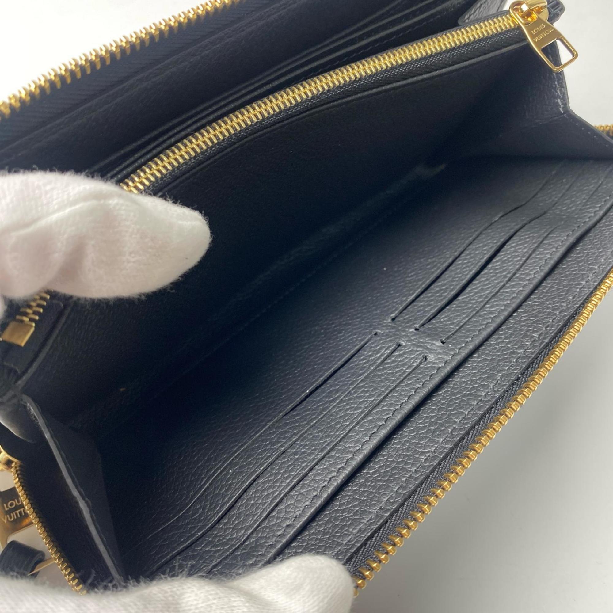 Louis Vuitton Black Leather Long Wallet