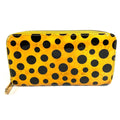Louis Vuitton Dot Infinity (Yayoi Kusama) Black Yellow Patent Leather Long Wallet