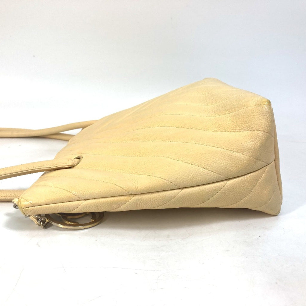Chanel Yellow Leather Shoulder Bag