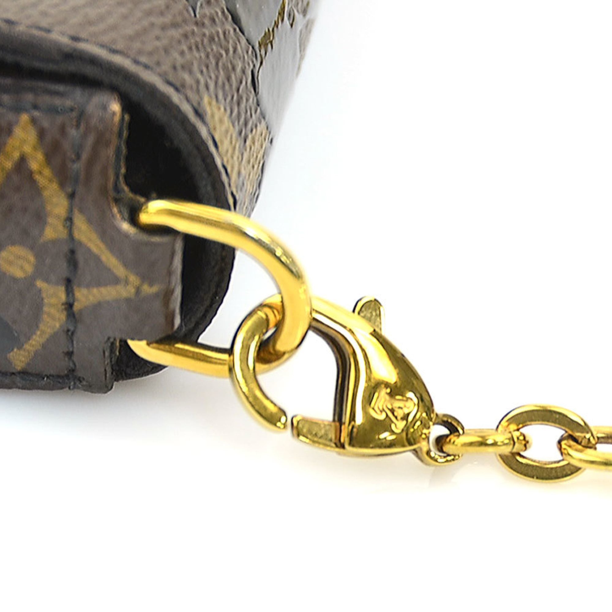 Louis Vuitton Black Brown Monogram Monogram Pochette Shoulder Bag