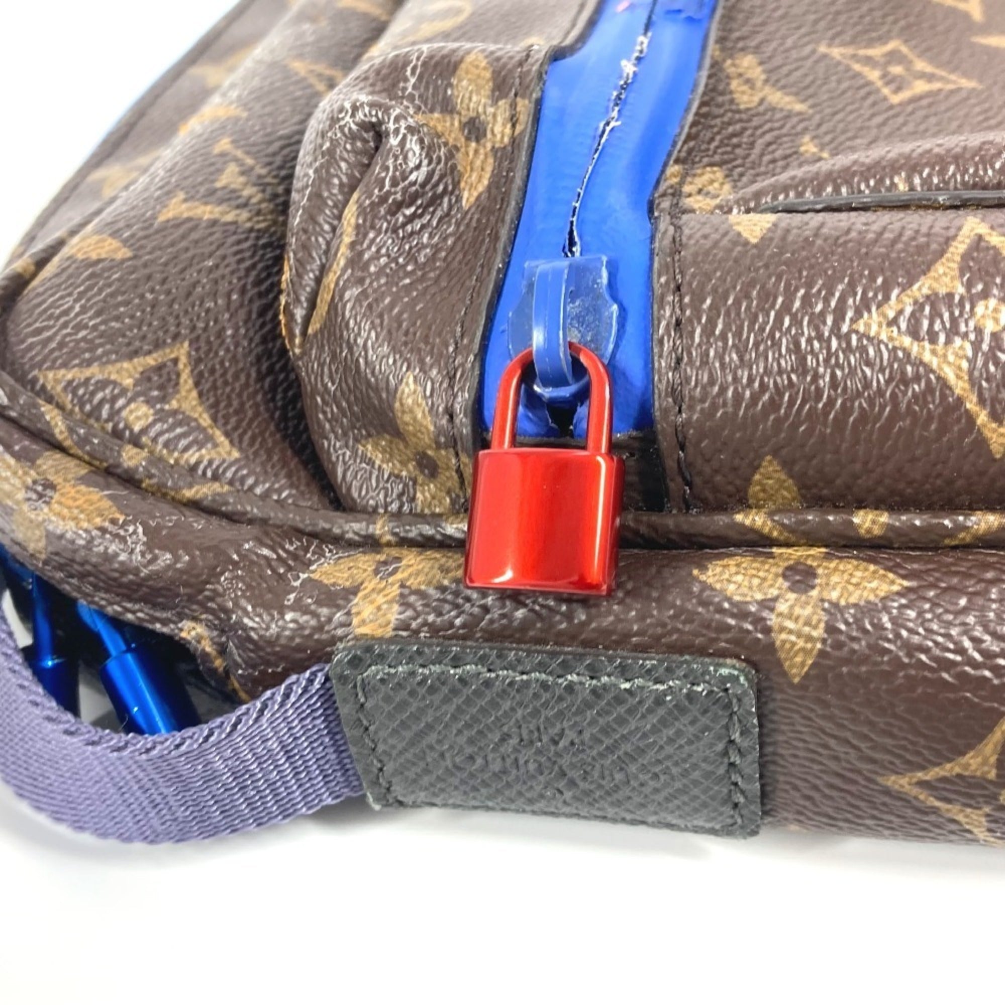 Louis Vuitton Monogram Blue Brown Monogram Shoulder Bag