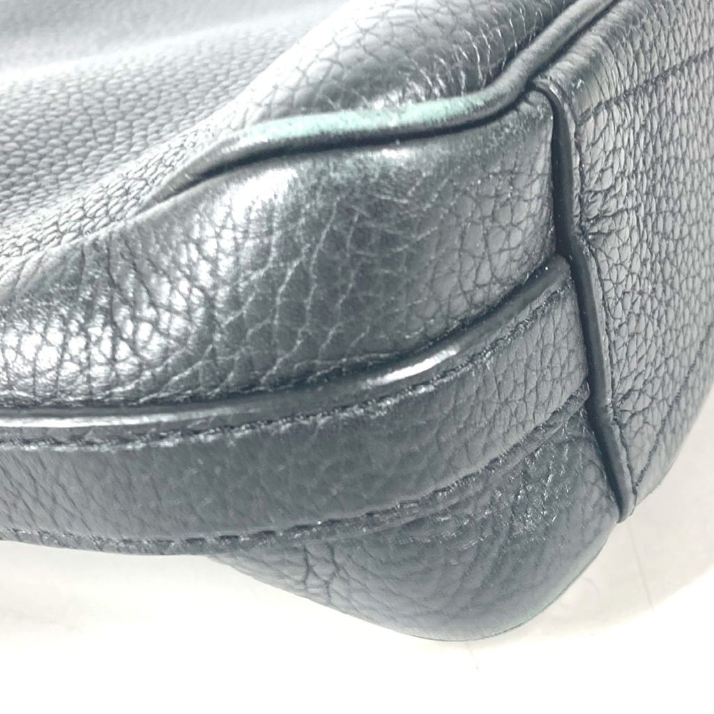 Louis Vuitton Black Leather Briefcase Handbag Tote Bag