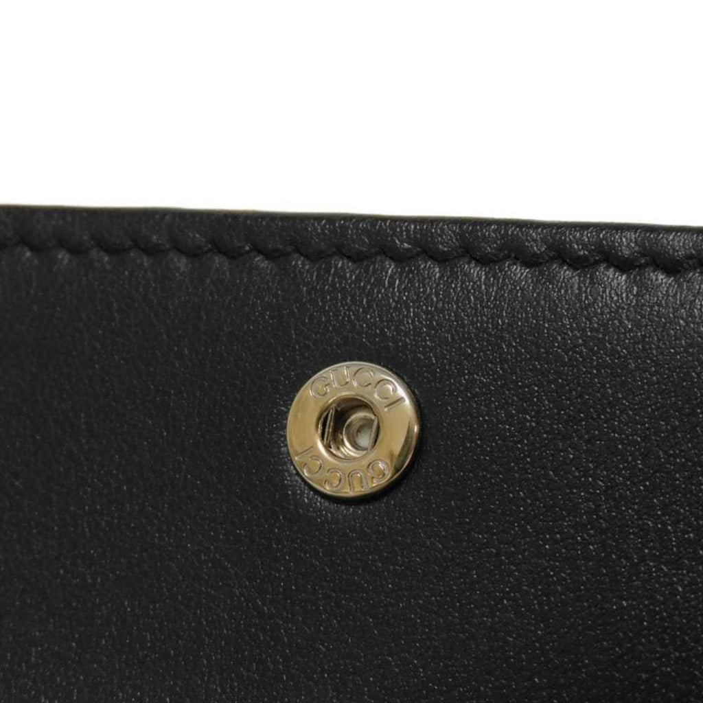 Gucci Black Quilting Leather Wallet (Bi-Fold) (Pre-Owned)
