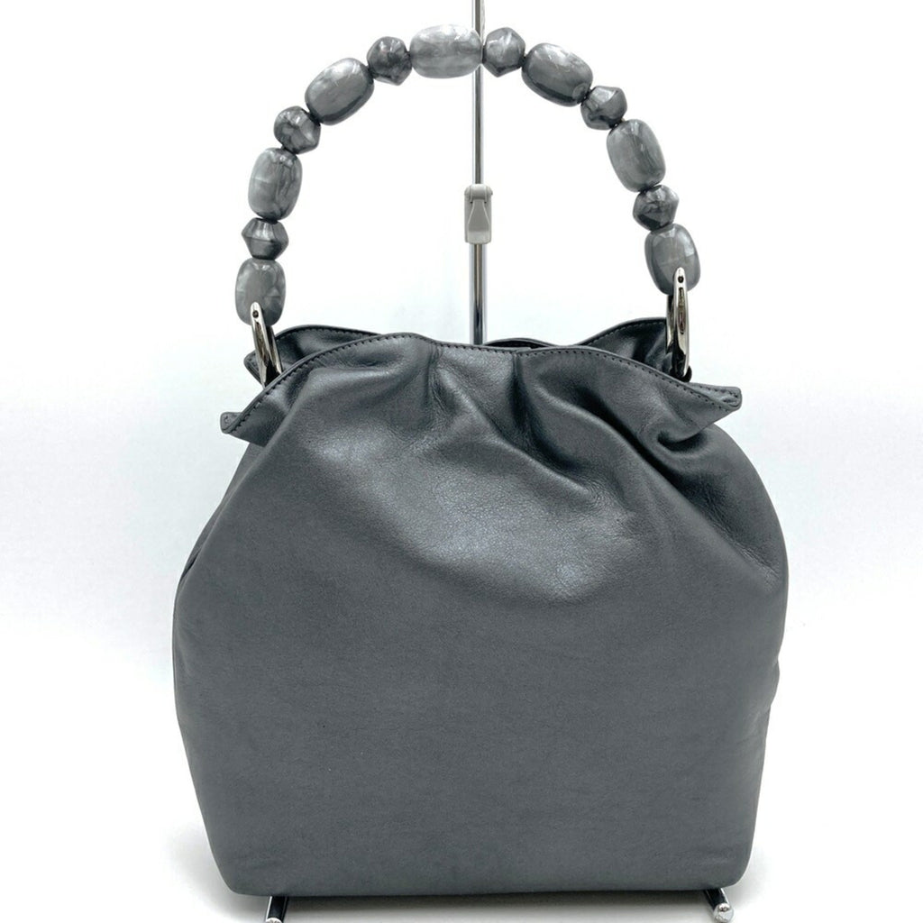 Christian Dior Gray Leather Handbag (Pre-Owned)