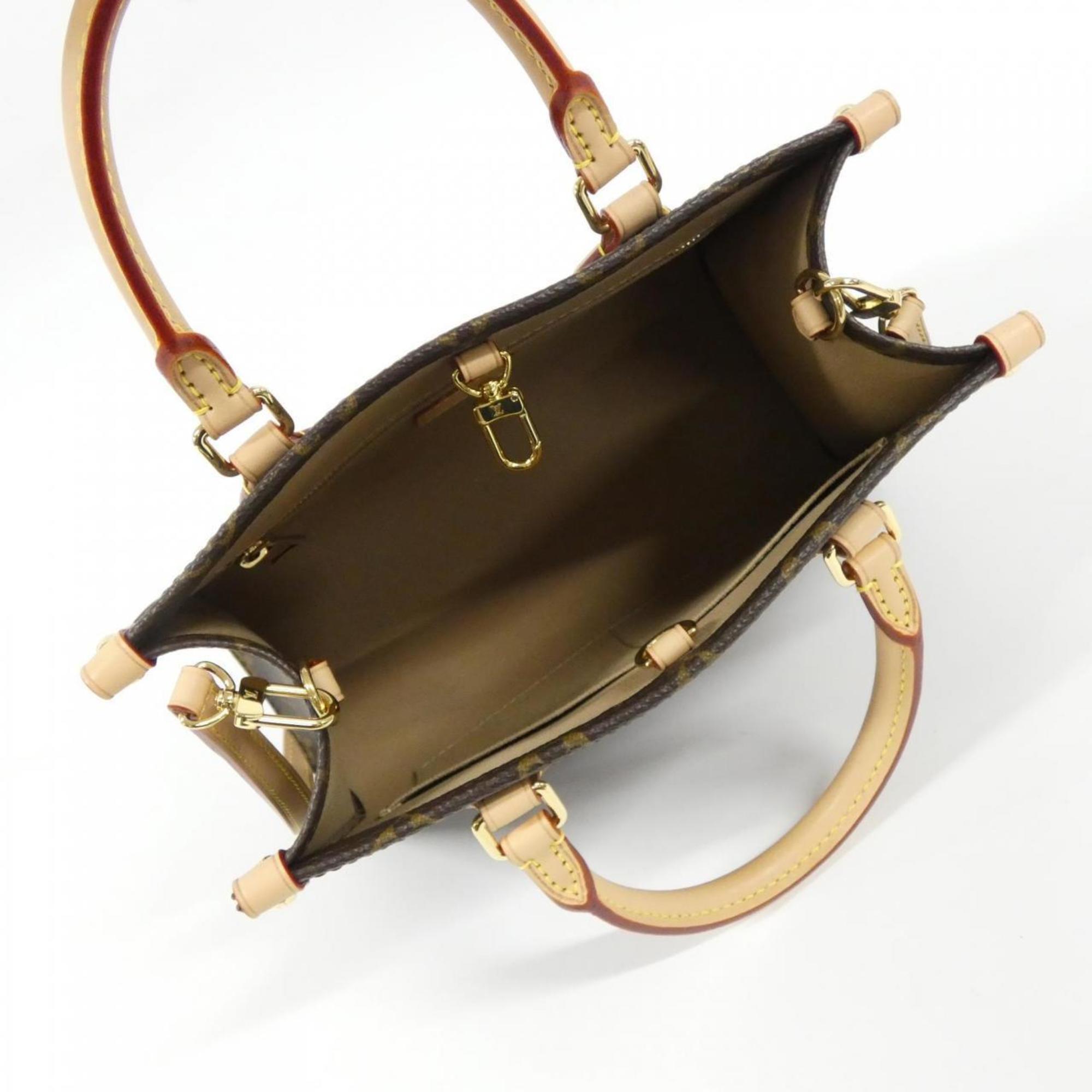 Louis Vuitton Marron Coated Canvas Handbag