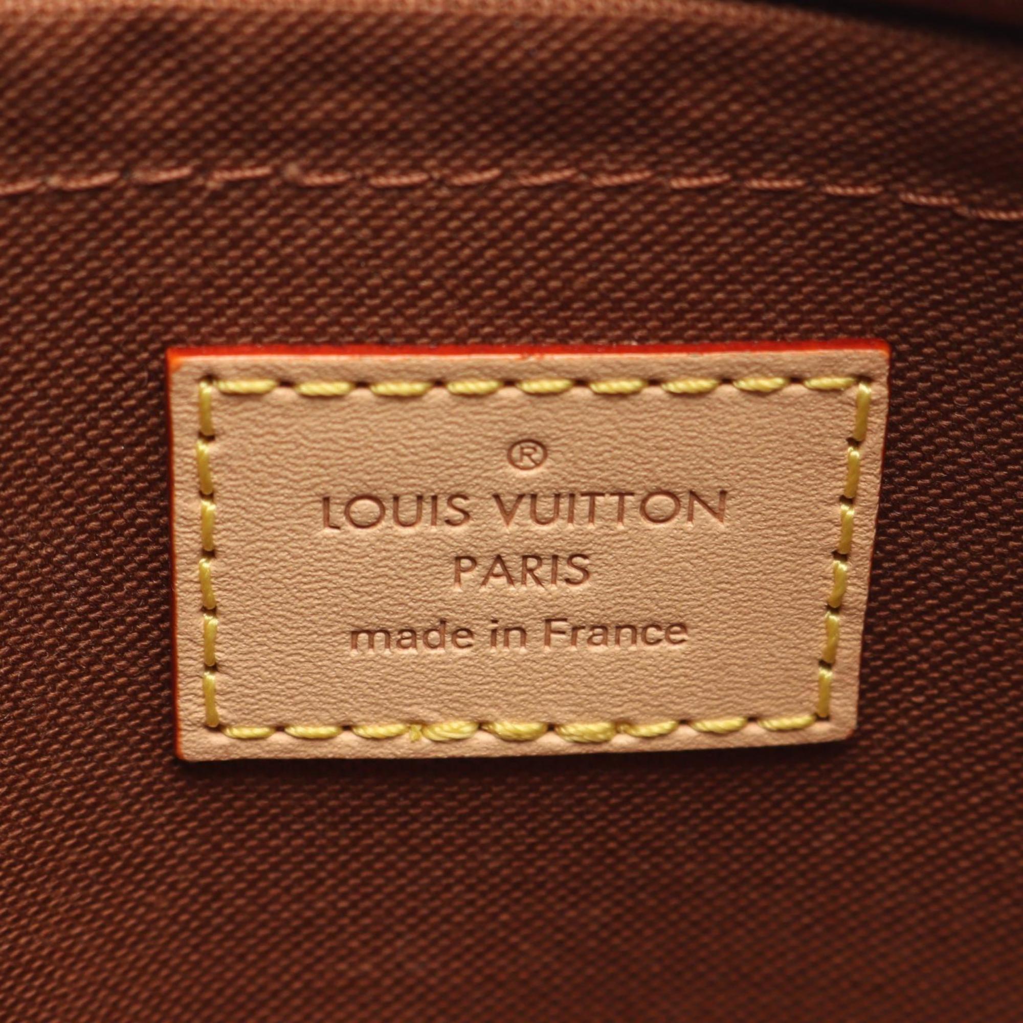 Louis Vuitton Monogram Brown Khaki Coated Canvas Leather Shoulder Bag