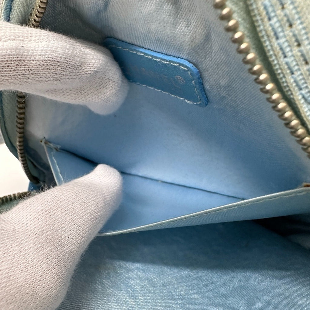 Chanel Blue Nylon Pouch