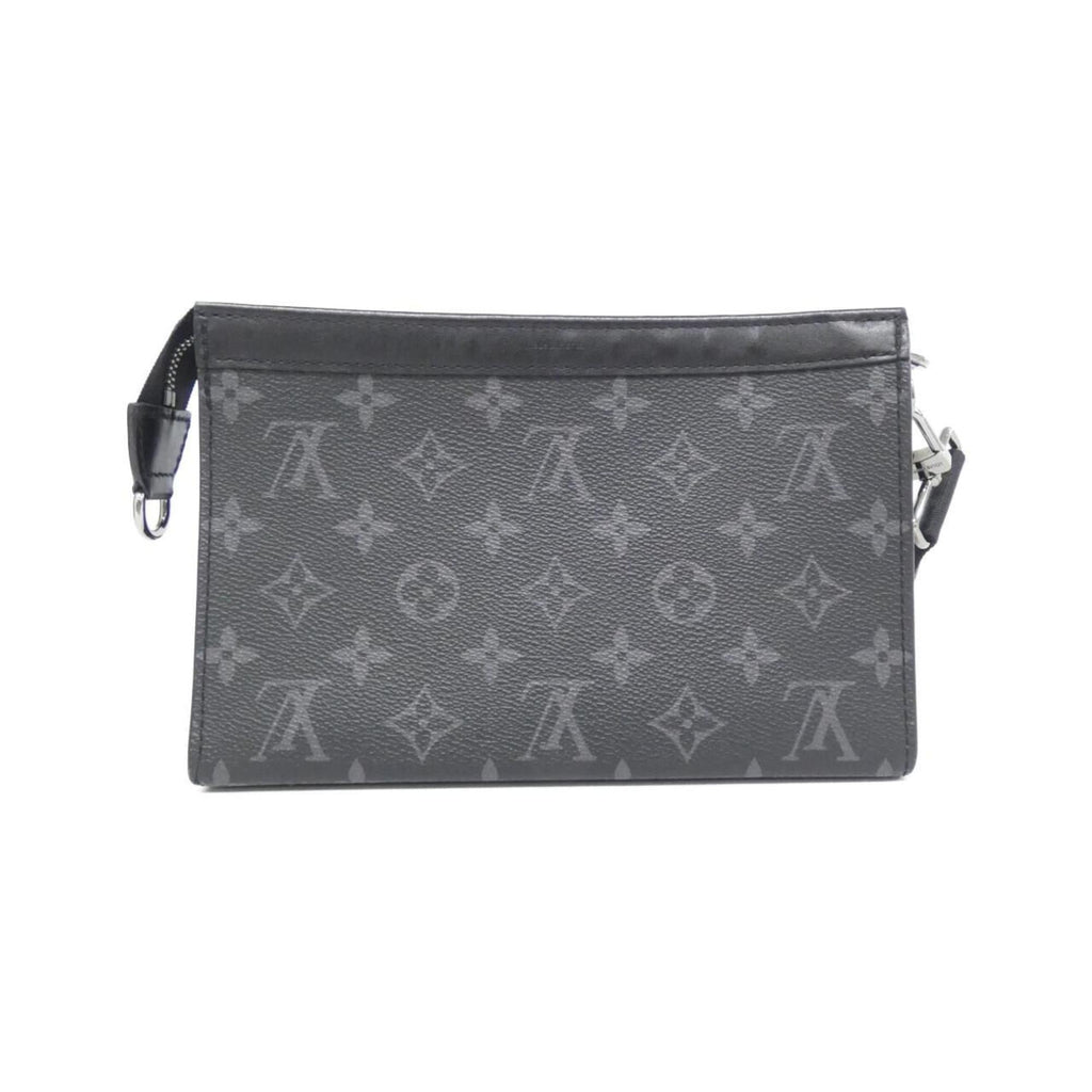 Louis Vuitton Black Gris Coated Canvas Pouch Shoulder Bag