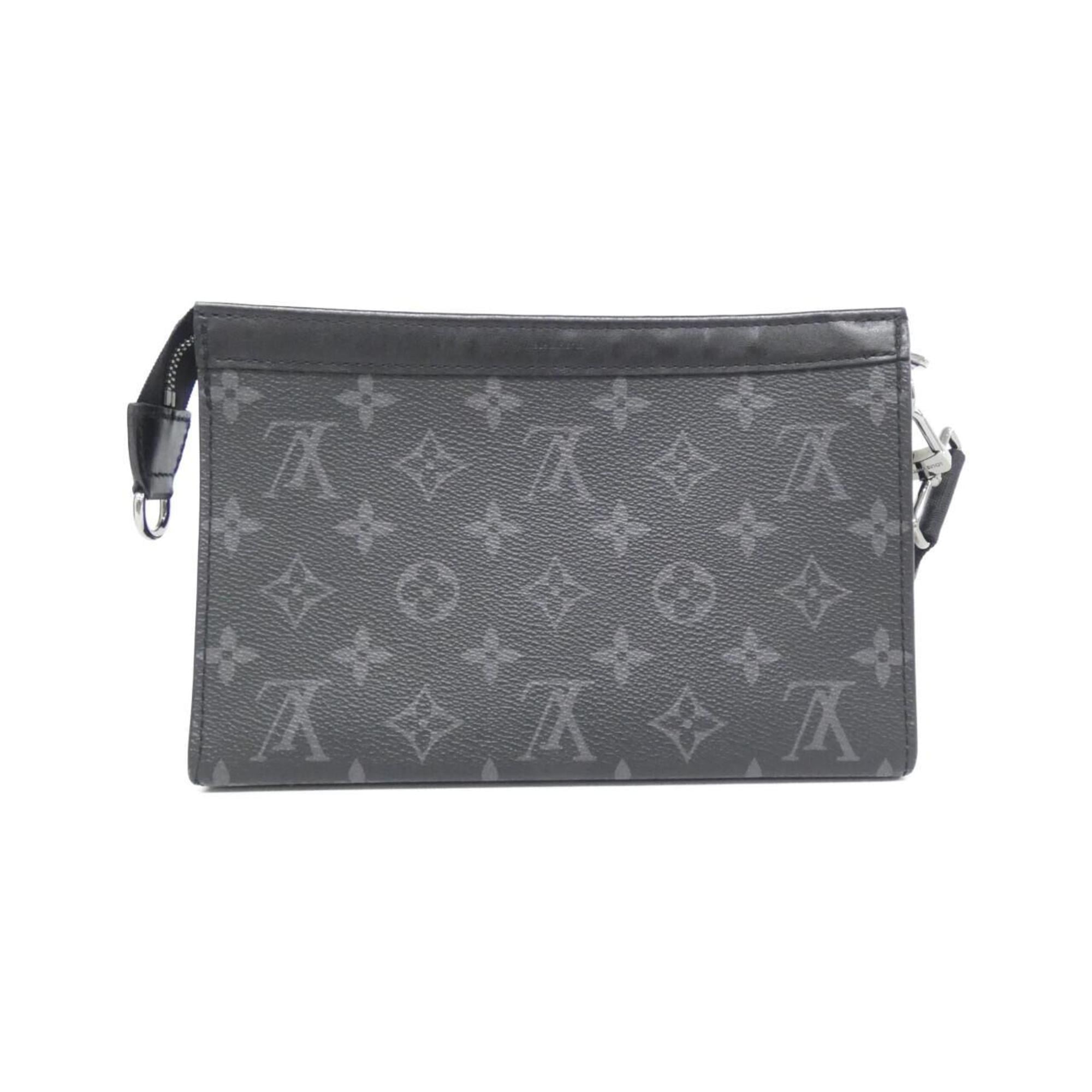 Louis Vuitton Black Gris Coated Canvas Pouch Shoulder Bag