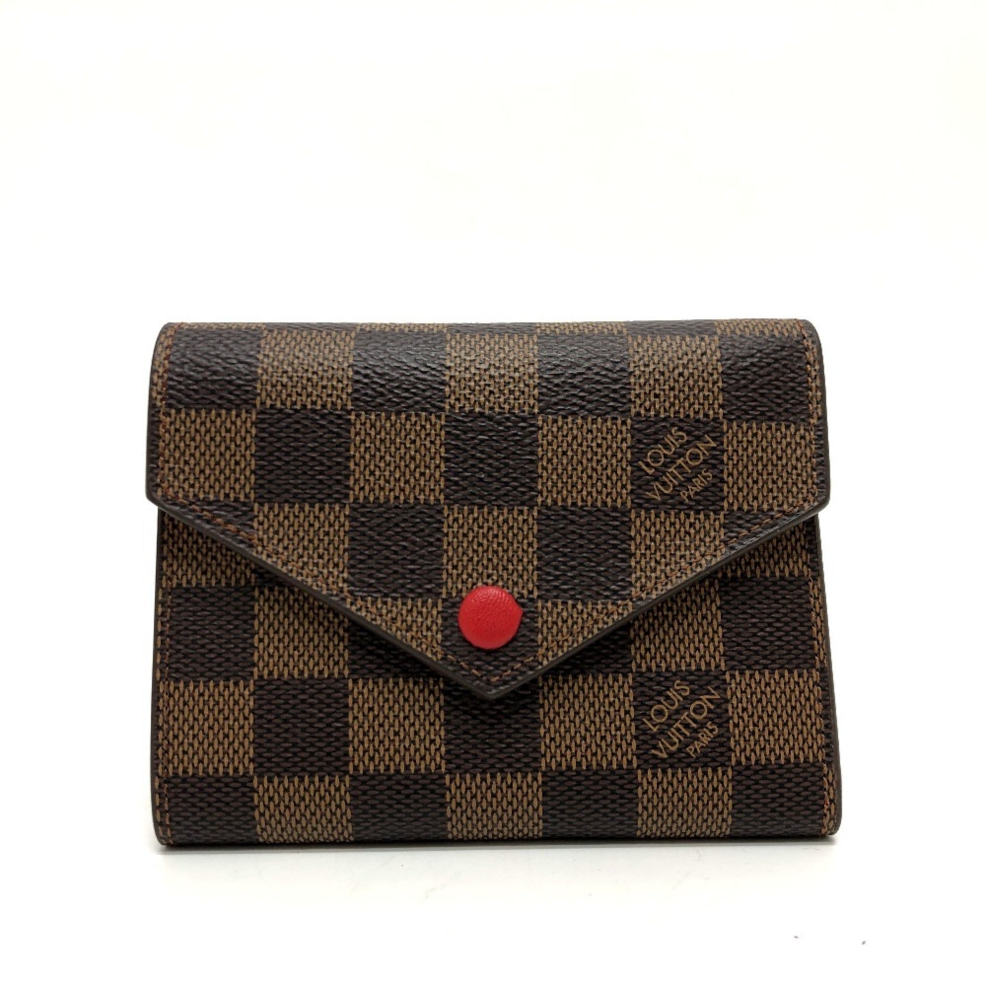 Louis Vuitton Brown Red Color Damier Canvas Coin Purse/Coin Case