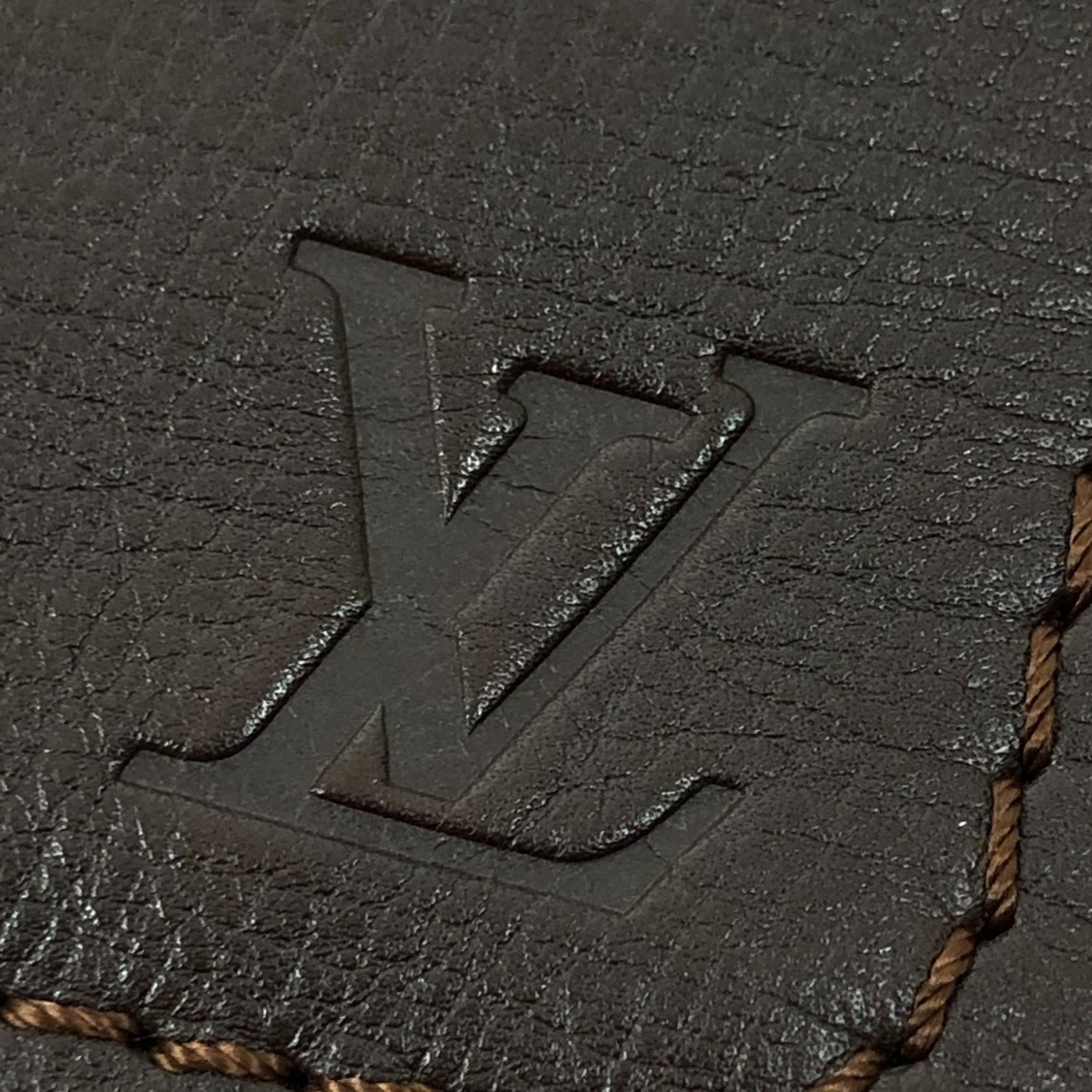 Louis Vuitton Brown Coffee Utah Leather Pochette Shoulder Bag
