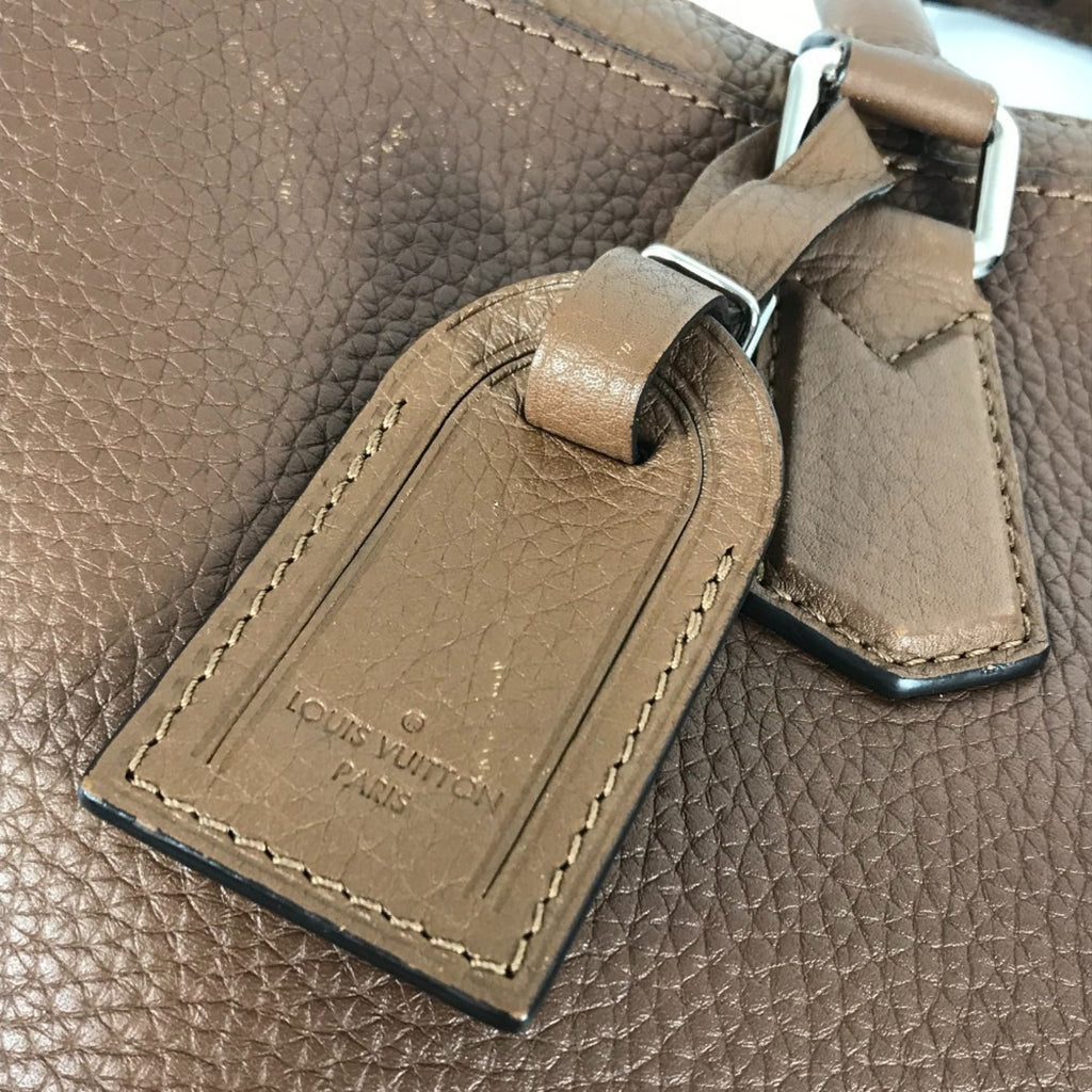 Louis Vuitton Brown Leather Briefcase Handbag Tote Bag