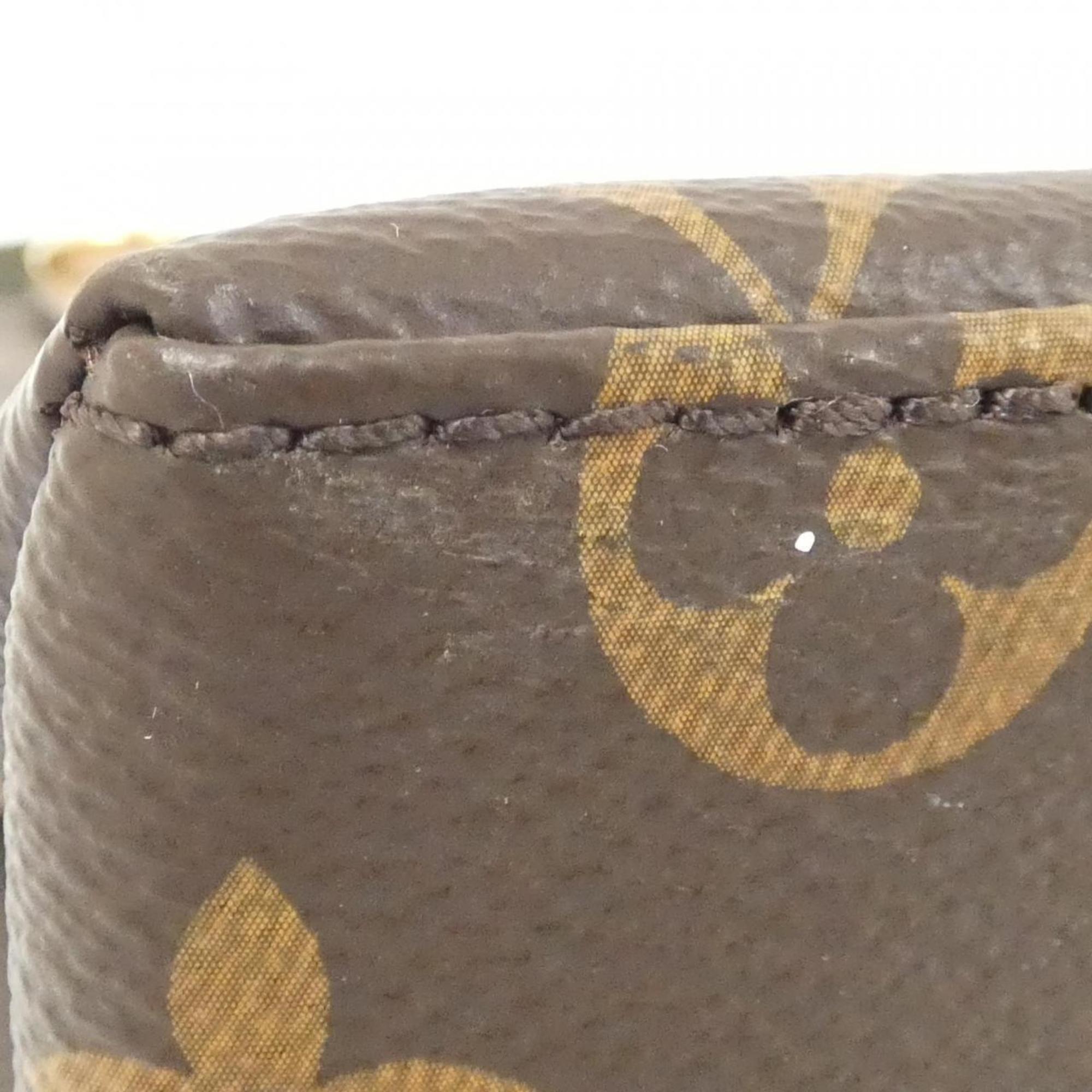 Louis Vuitton Marron Coated Canvas Leather Handbag