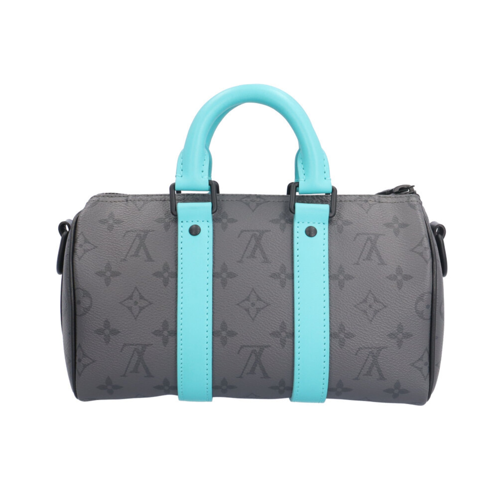 Louis Vuitton Gray Monogram Eclipse Turquoise Monogram Eclipse Shoulder Bag