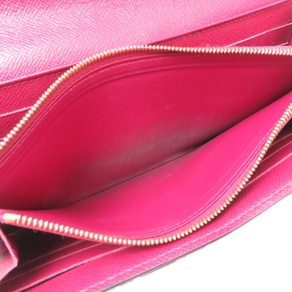 Louis Vuitton Monogram Brown Fuchsia Monogram Long Wallet