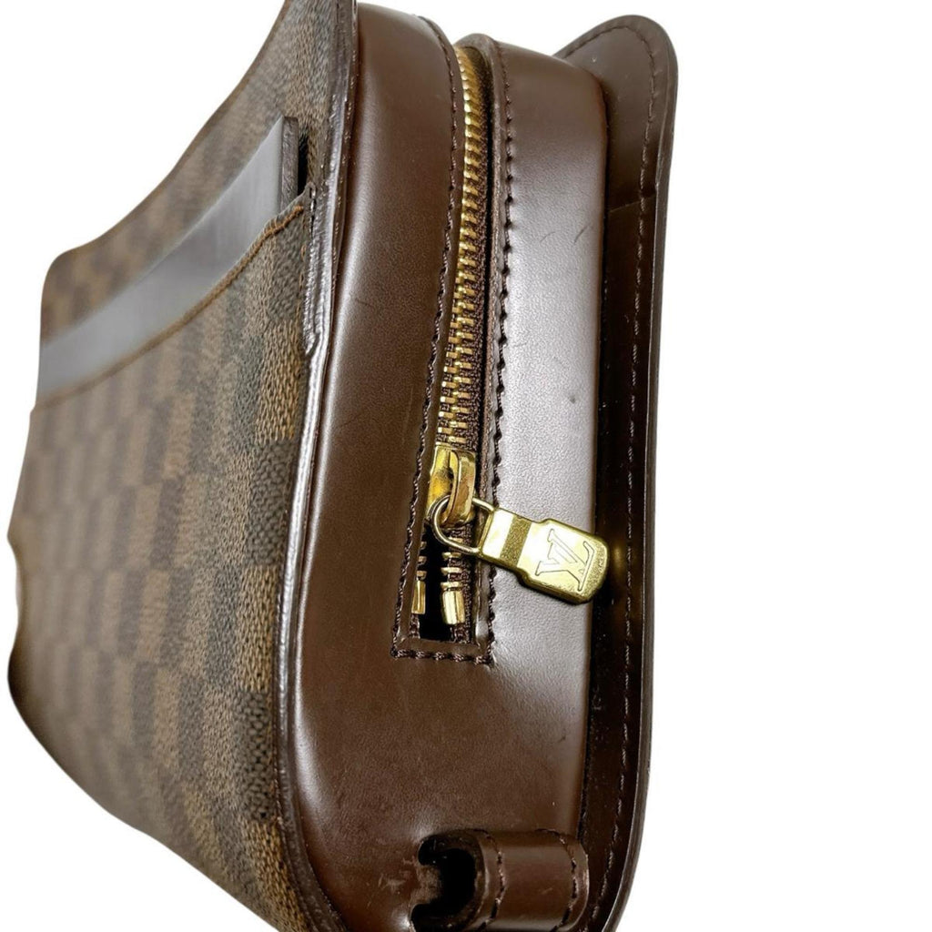 Louis Vuitton Brown Damier Canvas Clutch Bag