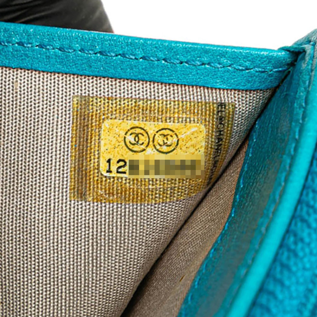 Chanel Light Blue Leather Wallet (Bi-Fold)