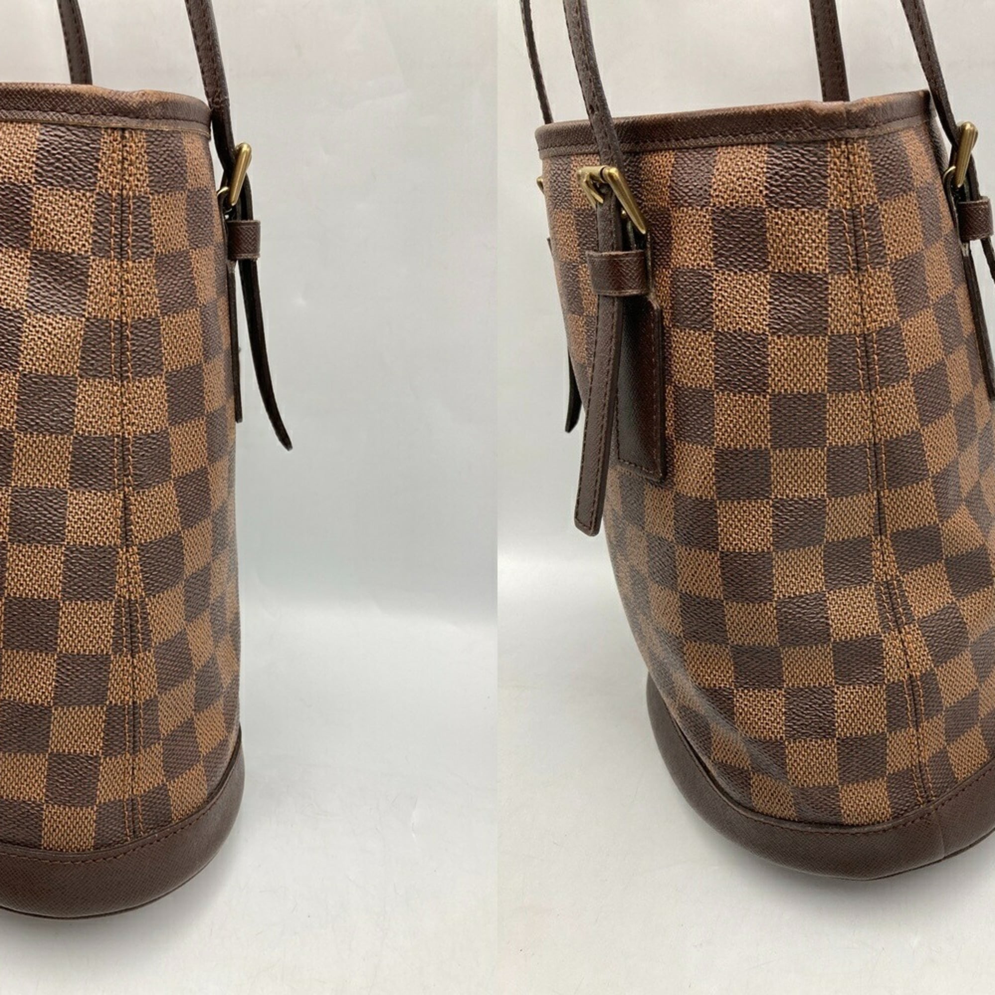 Louis Vuitton Brown Pvc Leather Tote Bag
