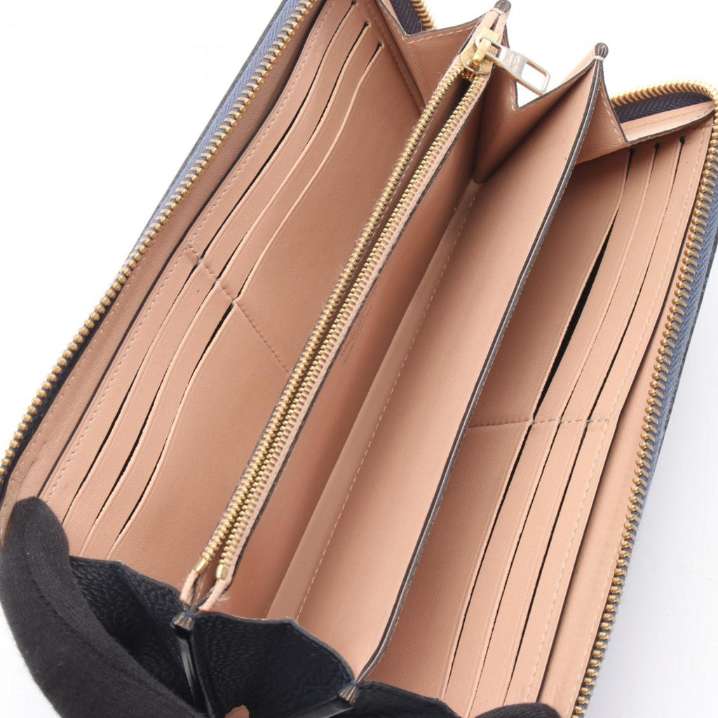 Louis Vuitton Navy Navy Blue Leather Long Wallet