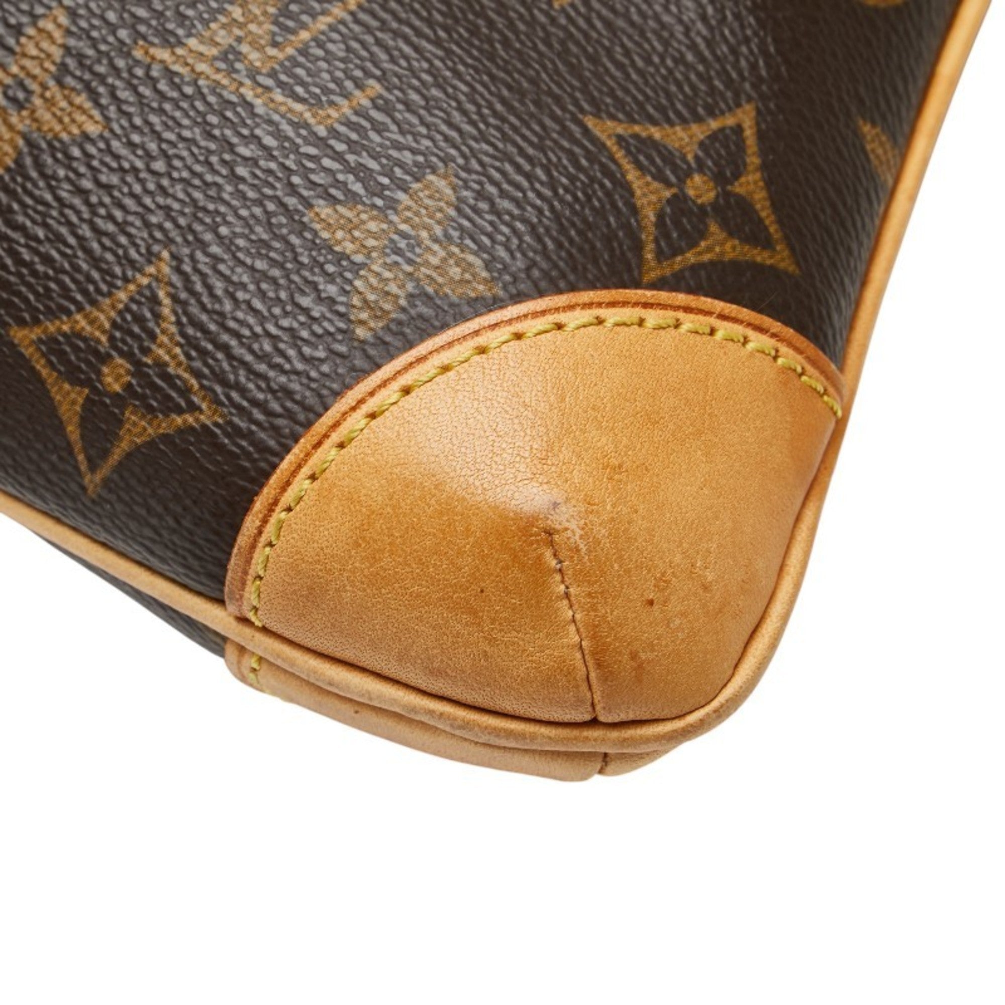 Louis Vuitton Brown Pvc Leather Handbag Shoulder Bag