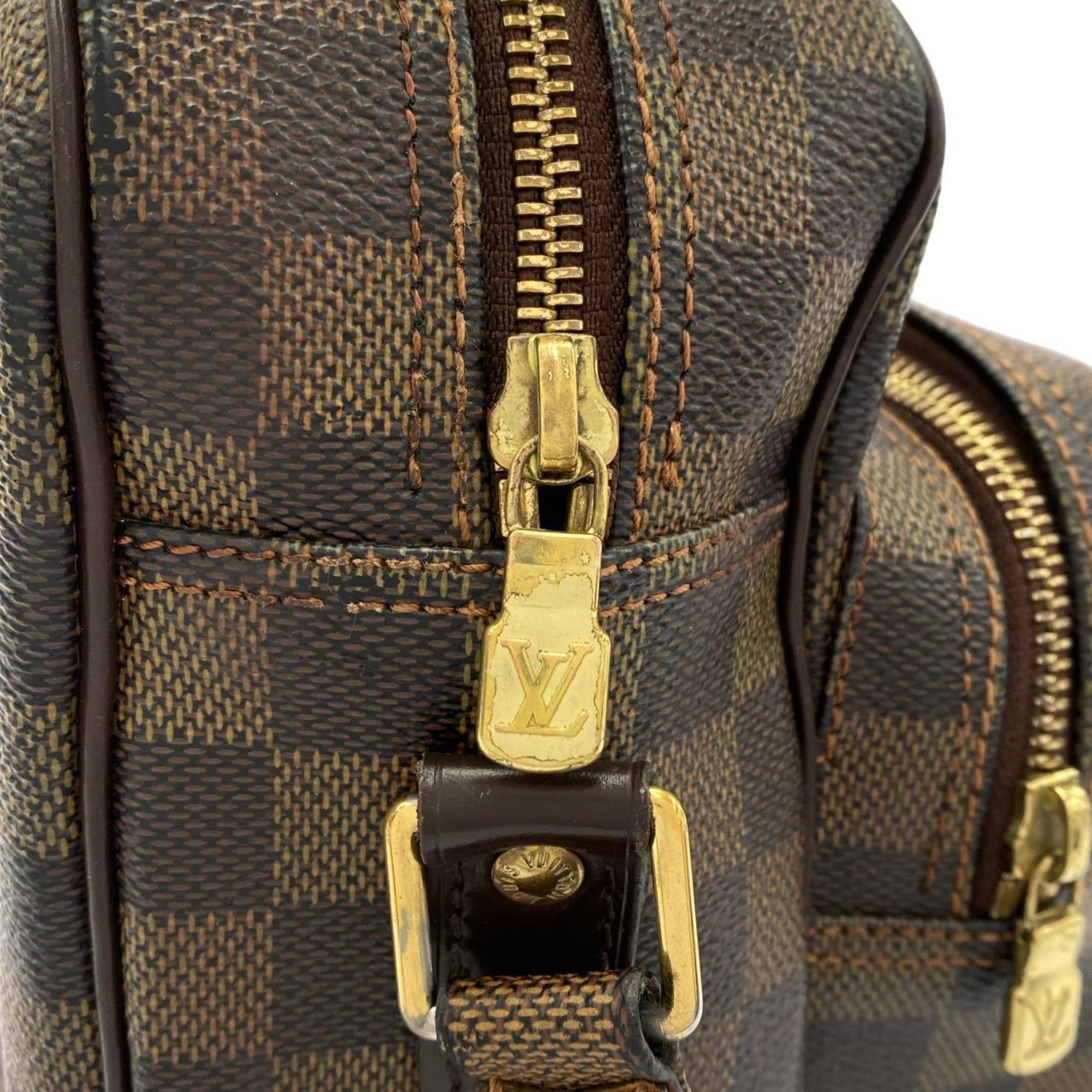 Louis Vuitton Brown Coated Canvas Shoulder Bag