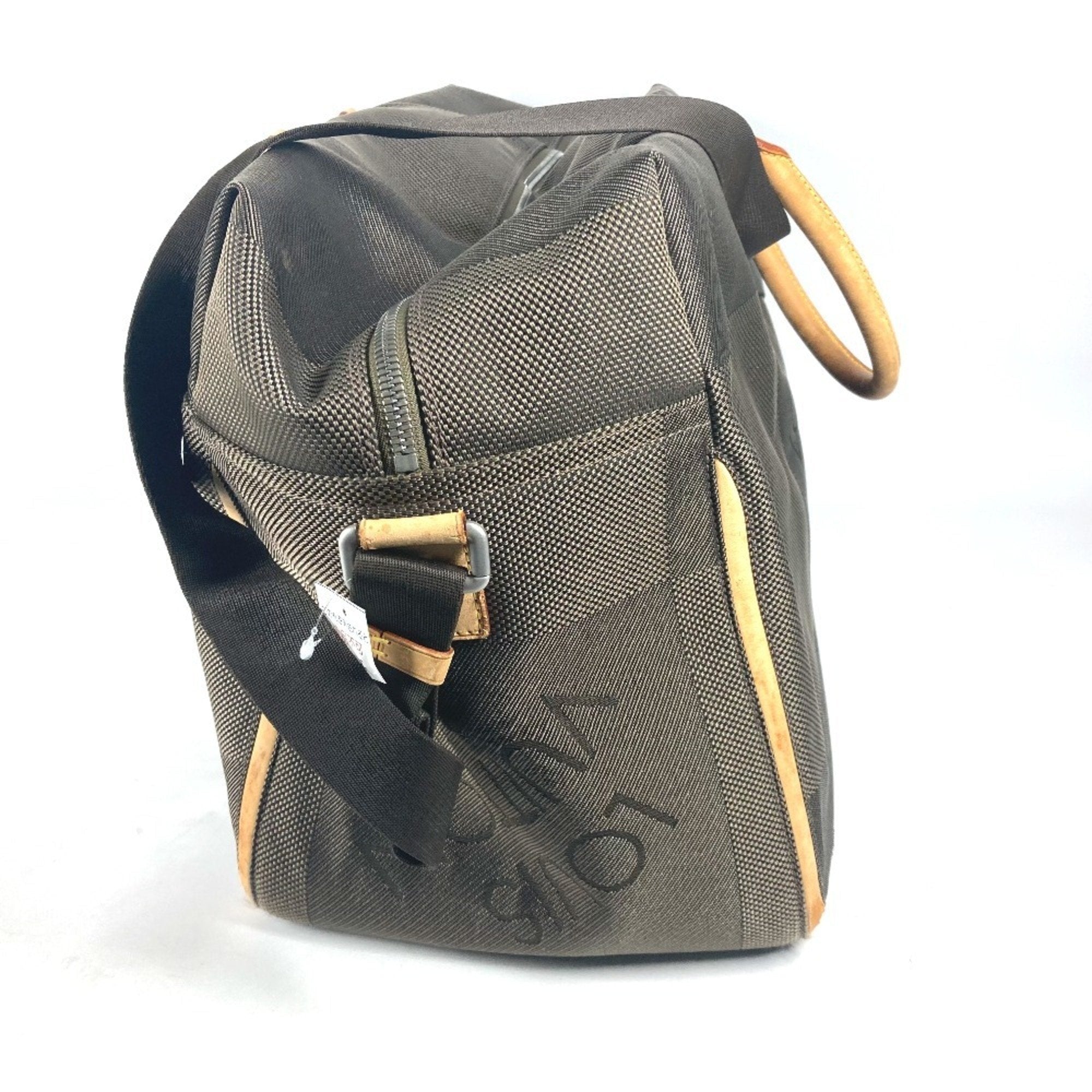 Louis Vuitton Khaki Canvas Boston Bag