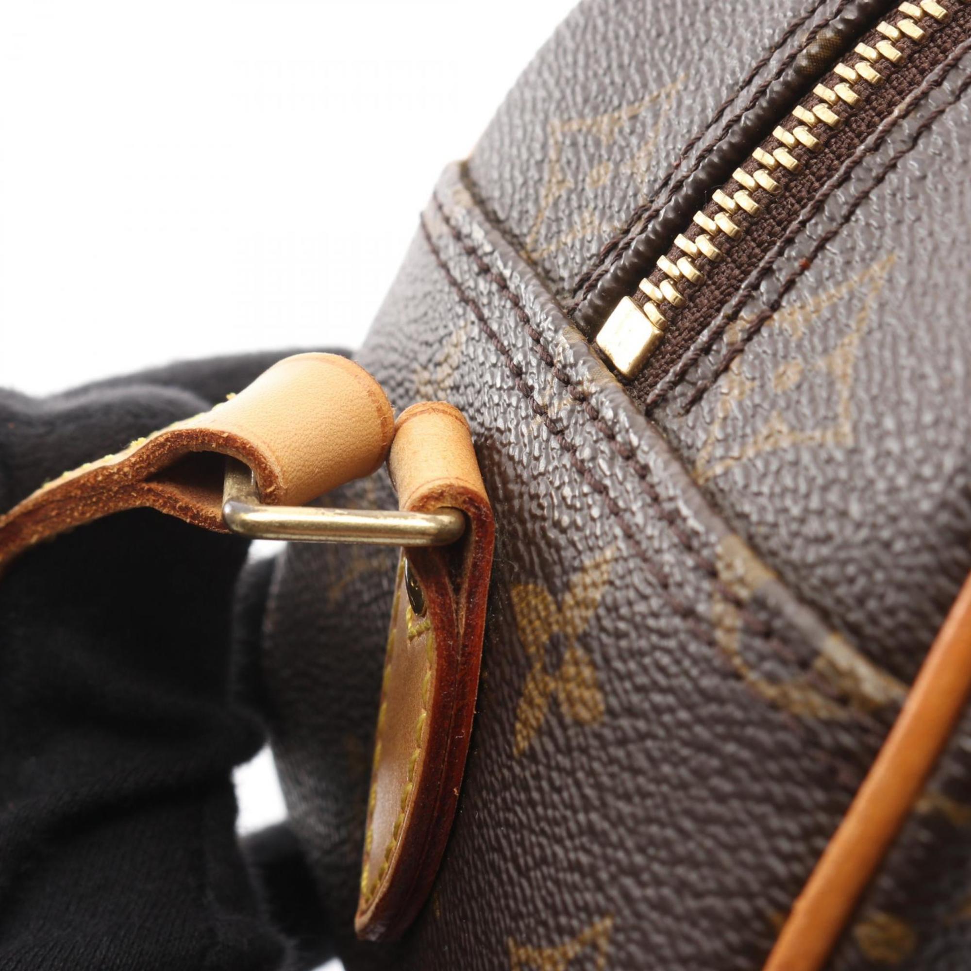 Louis Vuitton Brown Coated Canvas Monogram Leather Handbag Shoulder Bag