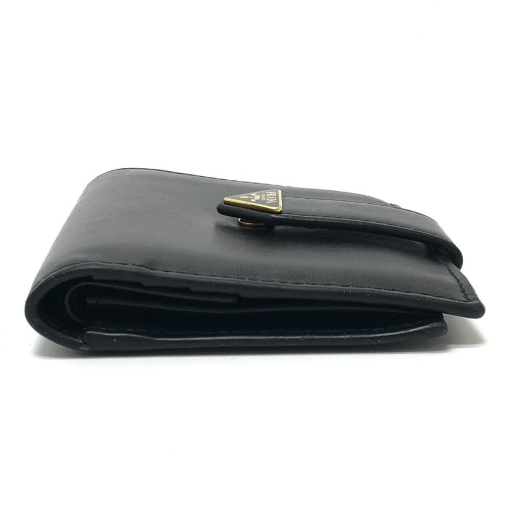 Prada Black Leather Wallet (Bi-Fold)