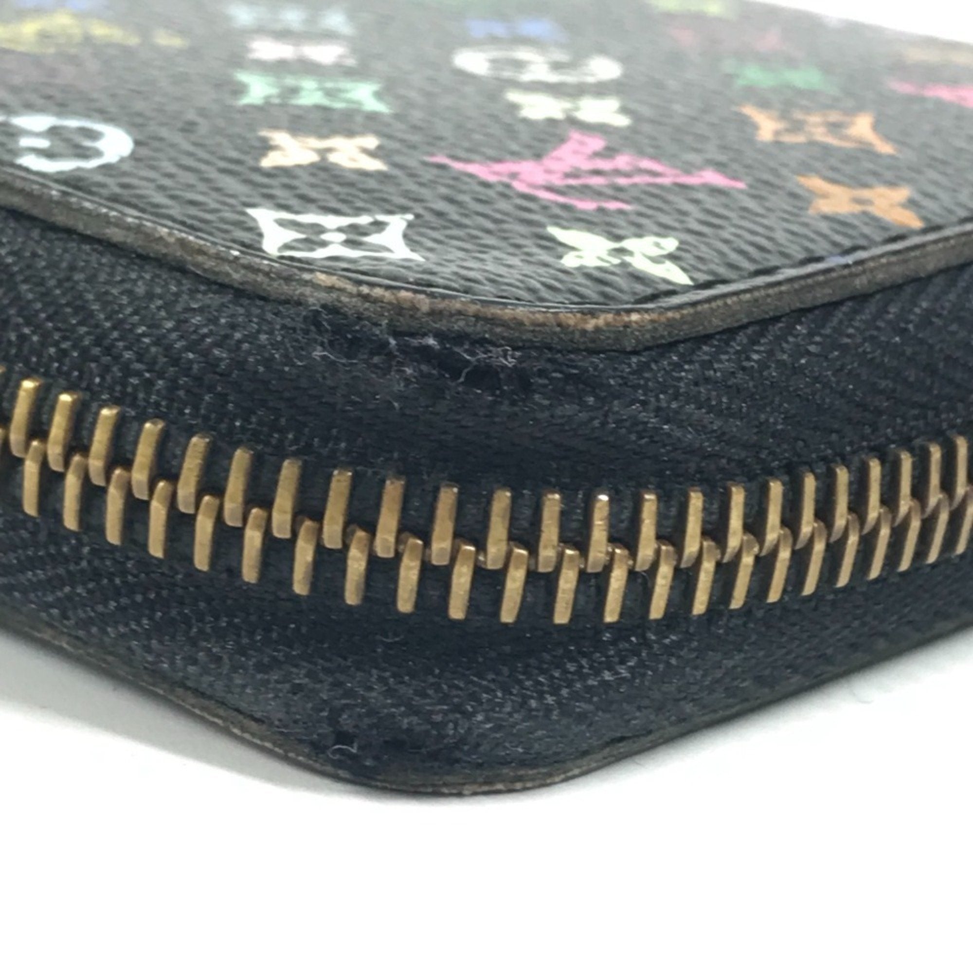 Louis Vuitton Black Multi-Color Noir Monogram Multicolore Canvas Long Wallet