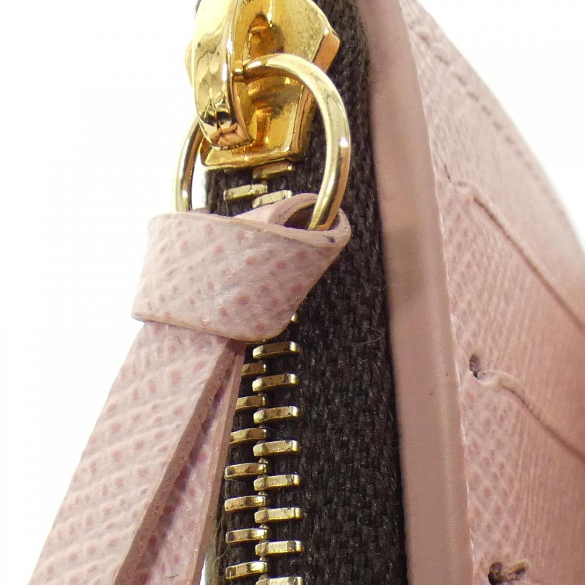 Louis Vuitton Ebene Rose Ballerine Coated Canvas Wallet (Tri-Fold)