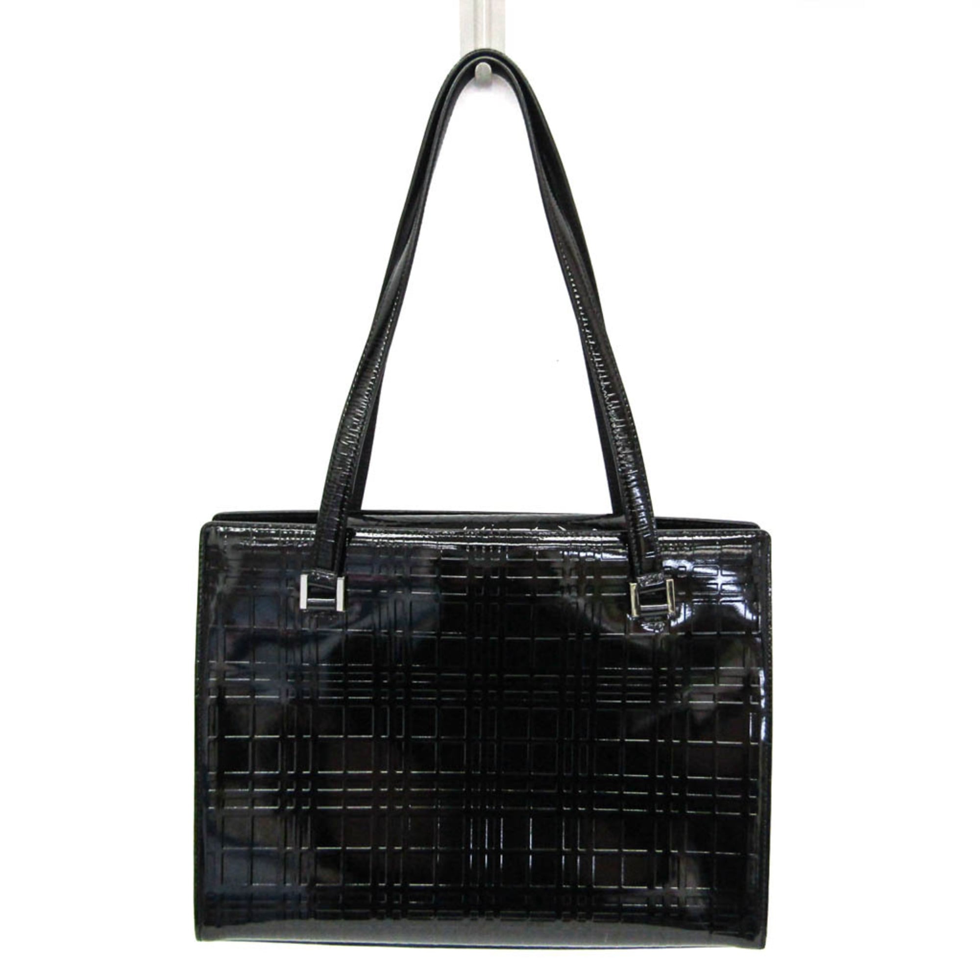 Burberry Black Patent Leather Shoulder Bag