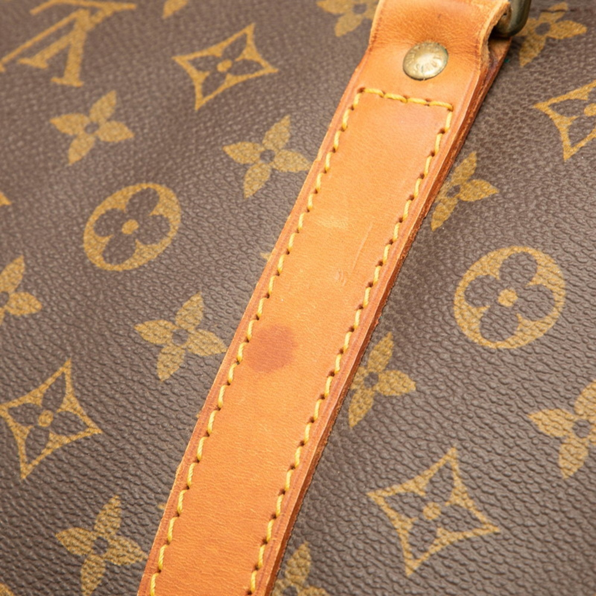 Louis Vuitton Brown Pvc Leather Boston Bag