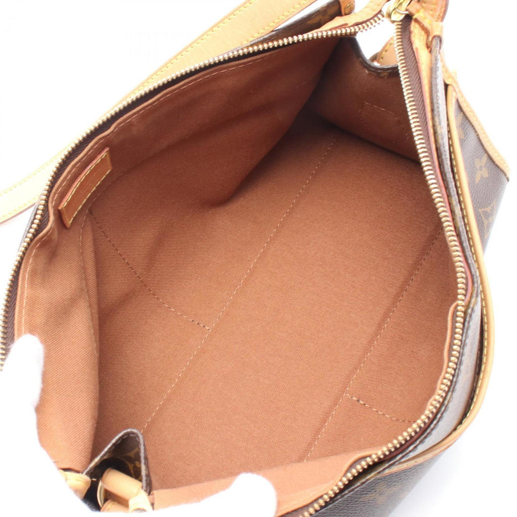 Louis Vuitton Brown Coated Canvas Leather Shoulder Bag