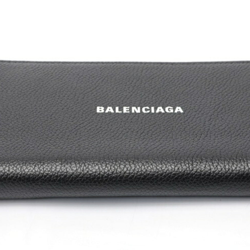 Balenciaga Black Leather Long Wallet (Bi-Fold)