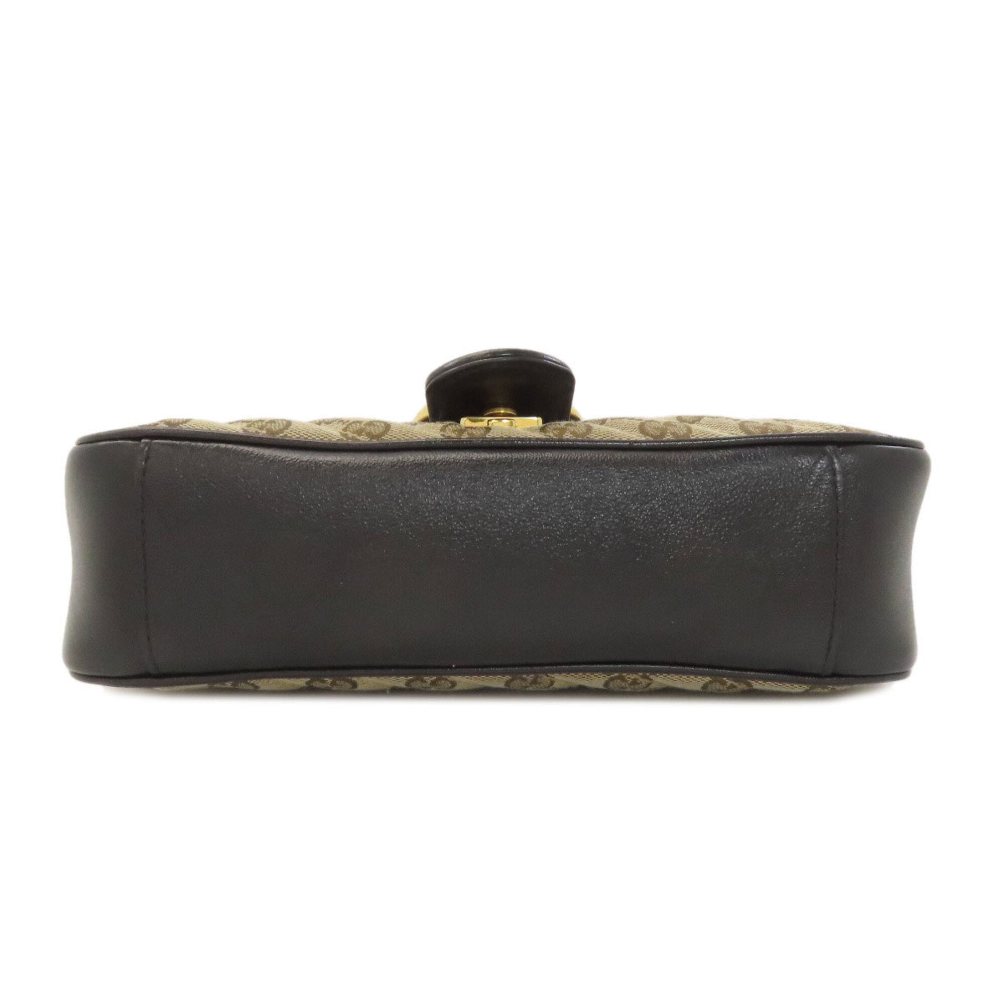 Gucci Brown Canvas Shoulder Bag (Pre-Owned)