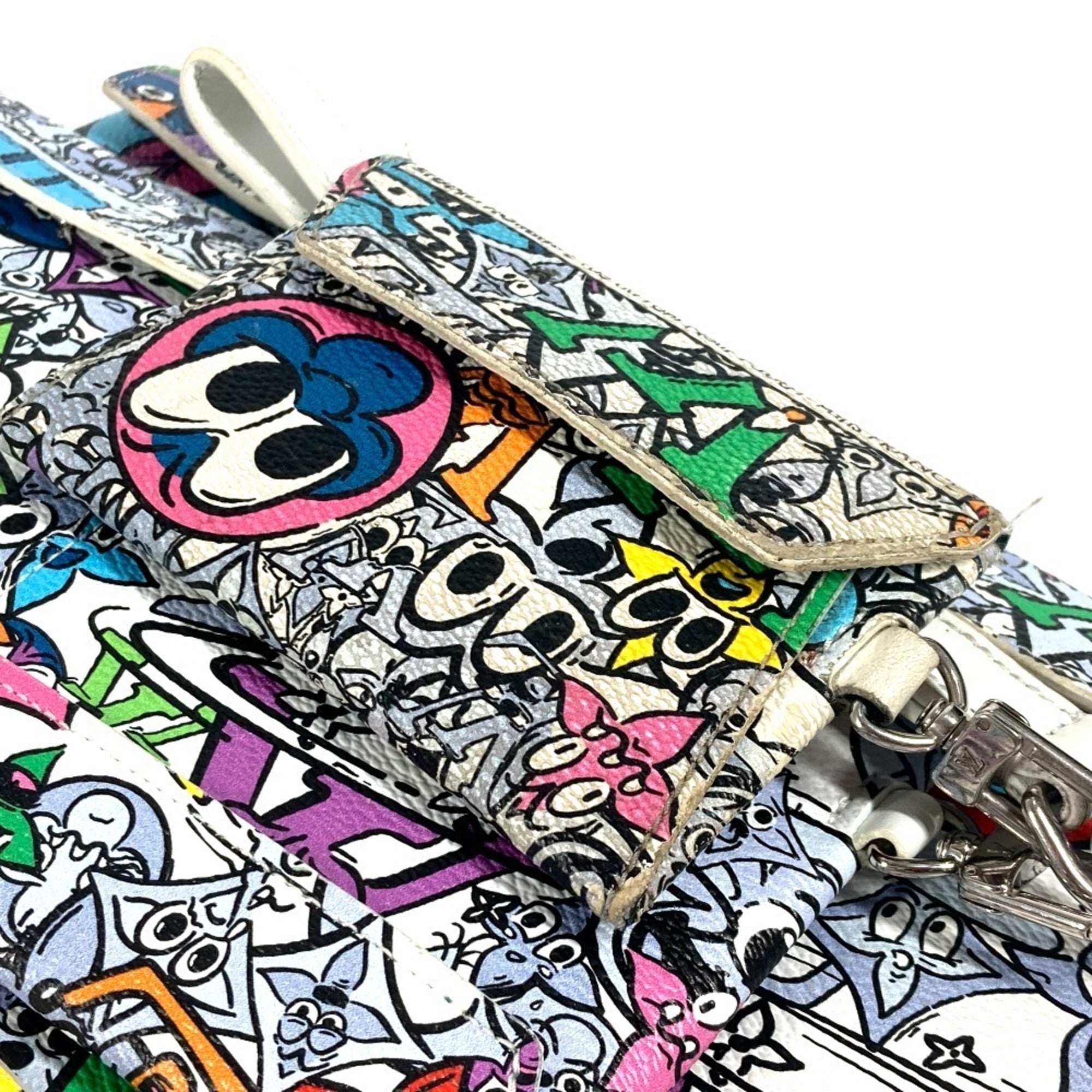 Louis Vuitton Multi-Color Canvas Leather Clutch Bag