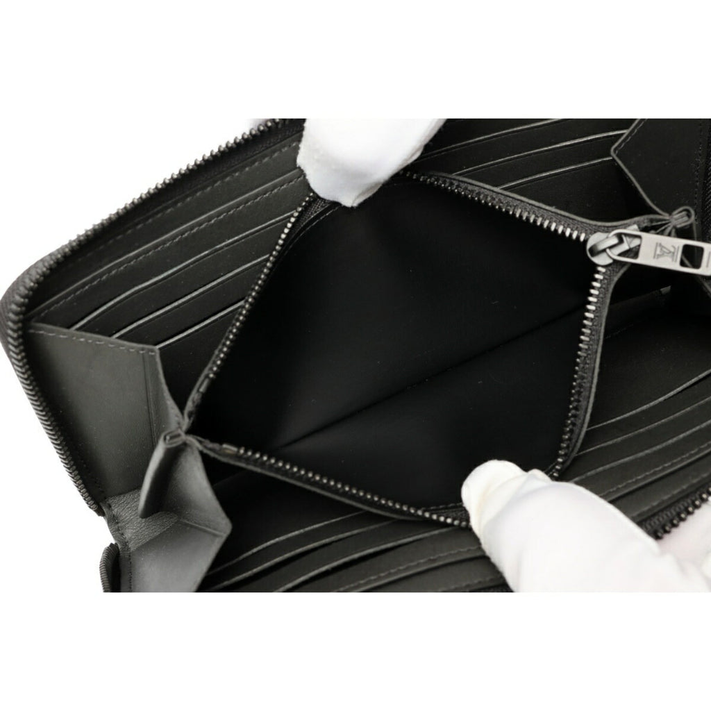 Louis Vuitton Black Noir Leather Long Wallet