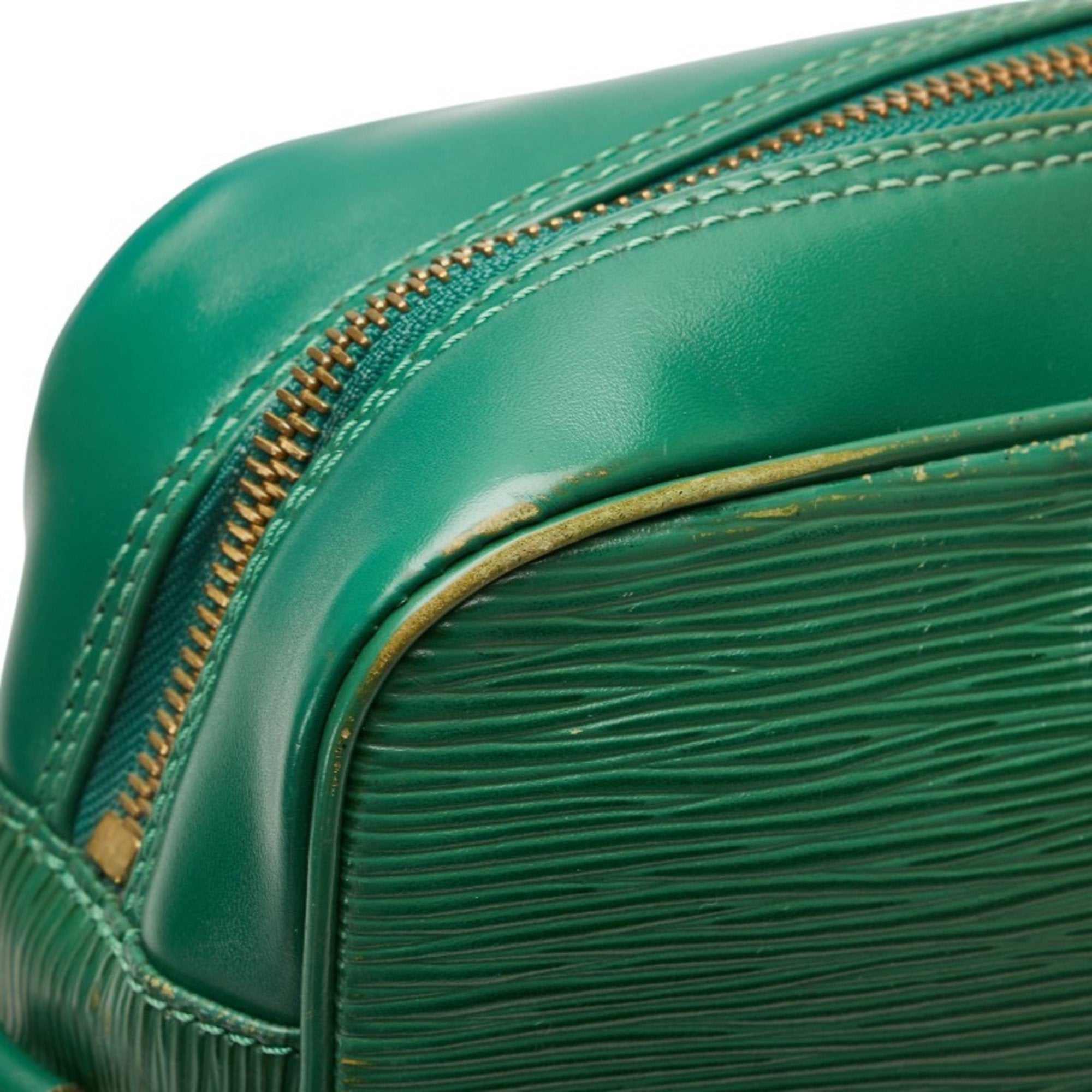 Louis Vuitton Borneo Green Leather Shoulder Bag